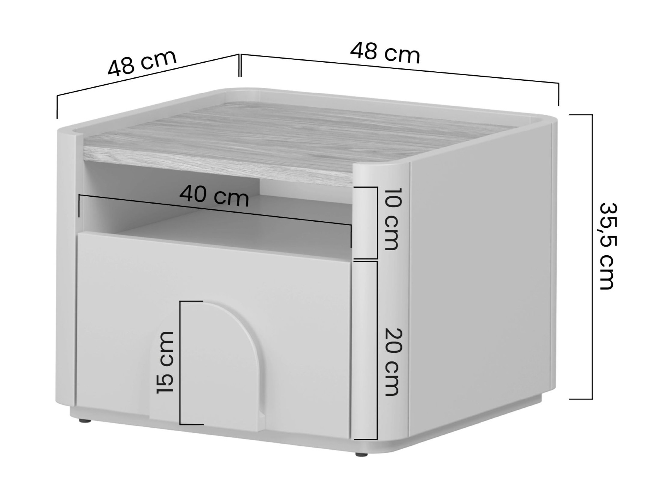 Naktsgaldiņš Camavio 100 (Kašmirs + Gaišs ozols)