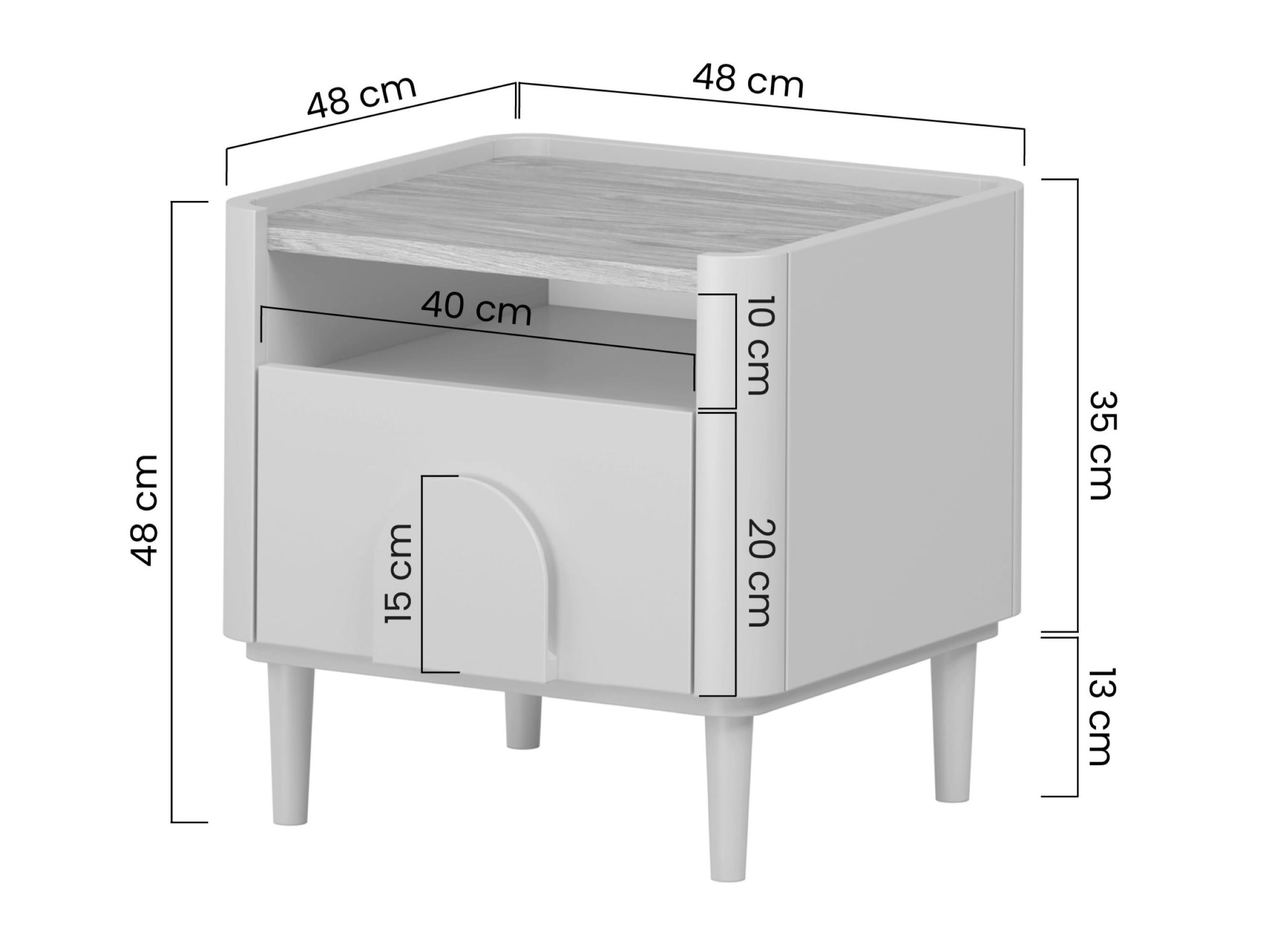 Naktsgaldiņš Camavio 100 (Kašmirs + Gaišs ozols)