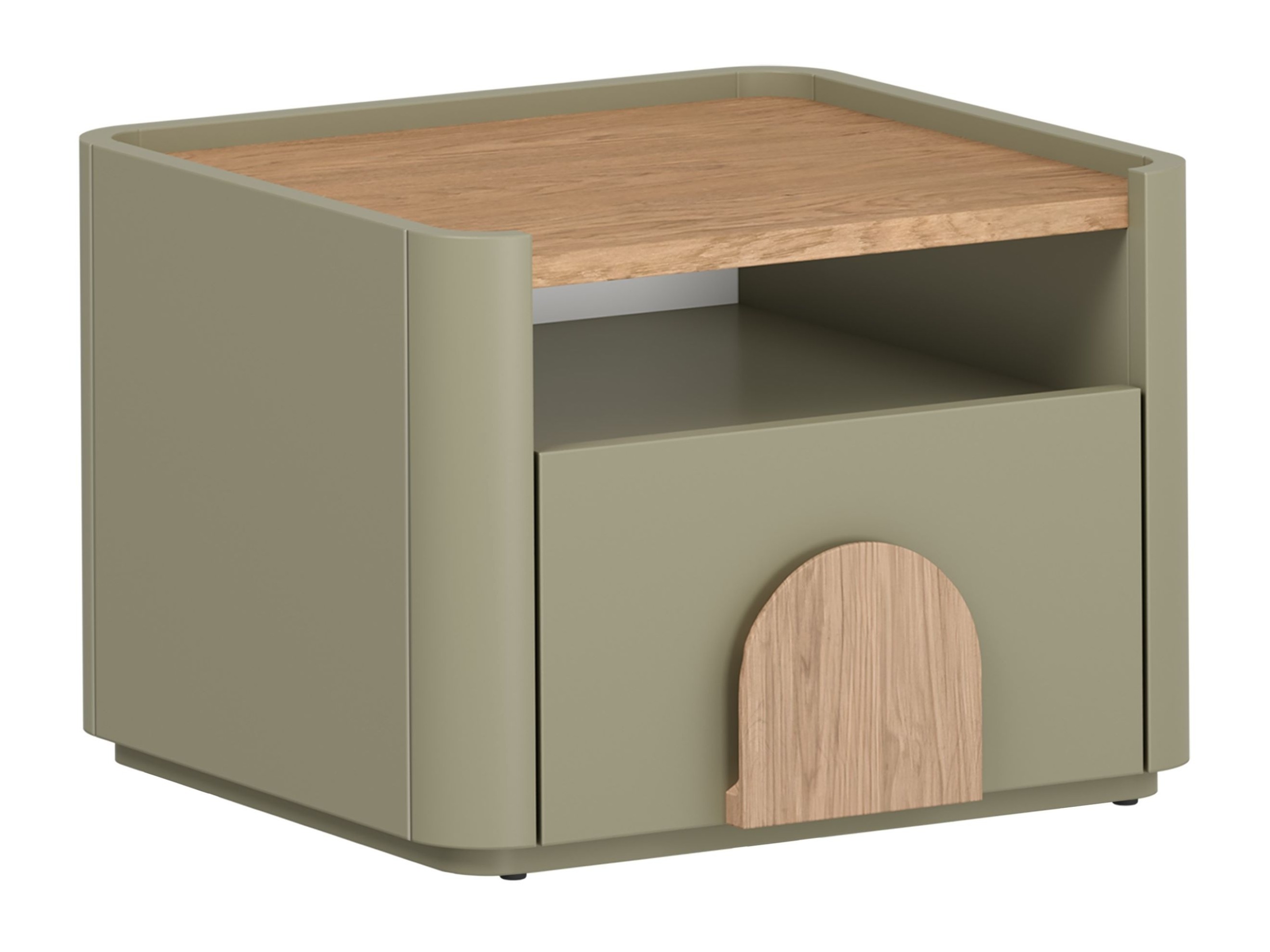 Naktsgaldiņš Camavio 100 (Putekļaini zaļa + Ozols)