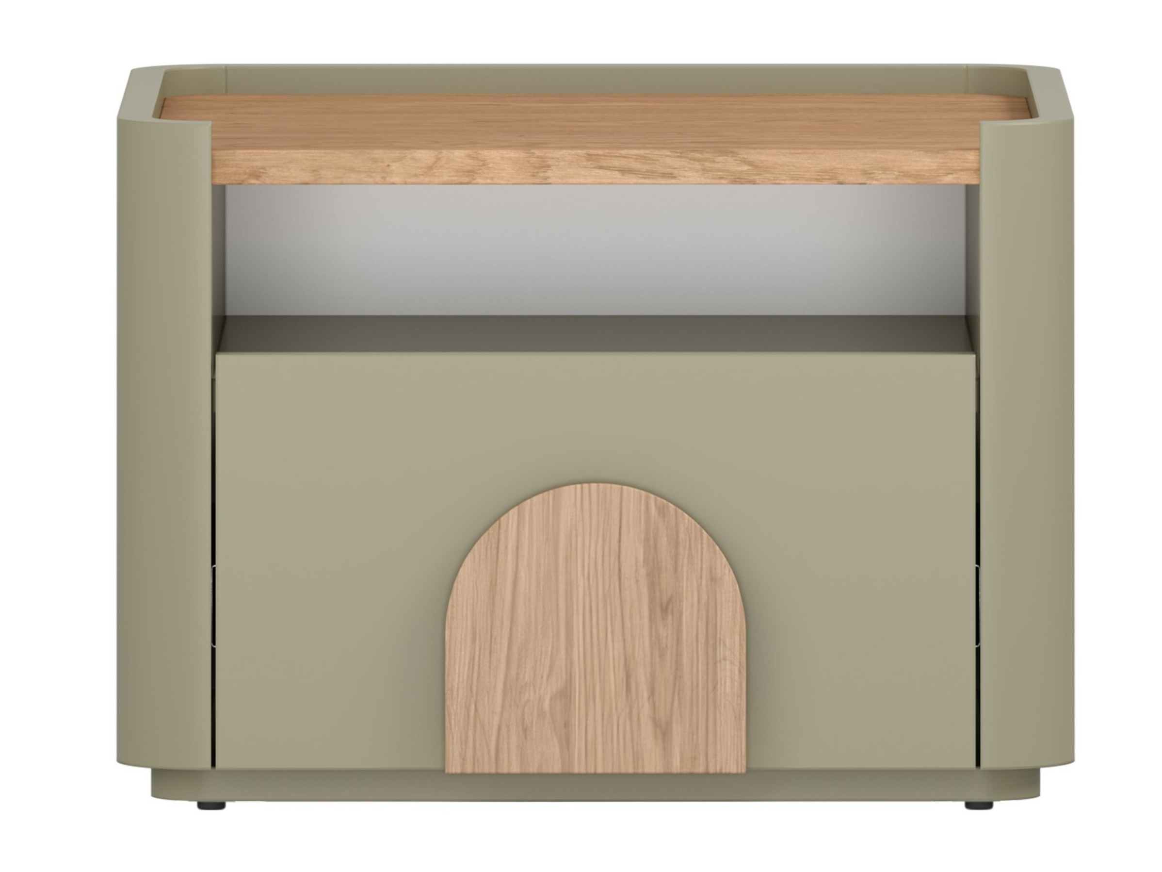 Naktsgaldiņš Camavio 100 (Putekļaini zaļa + Ozols)