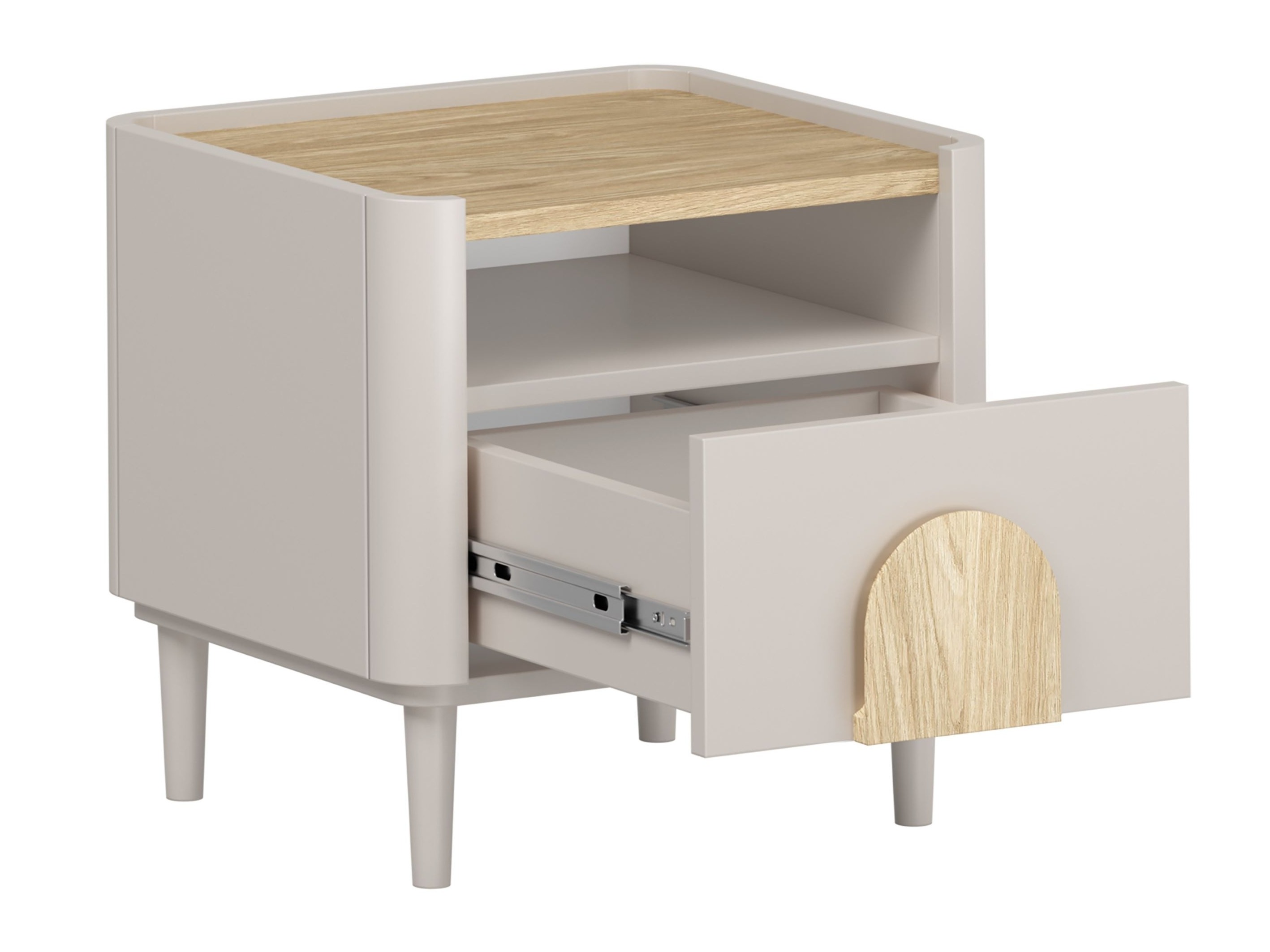 Прикроватная тумбочка Camavio 100 (Кашемир + Светлый дуб)