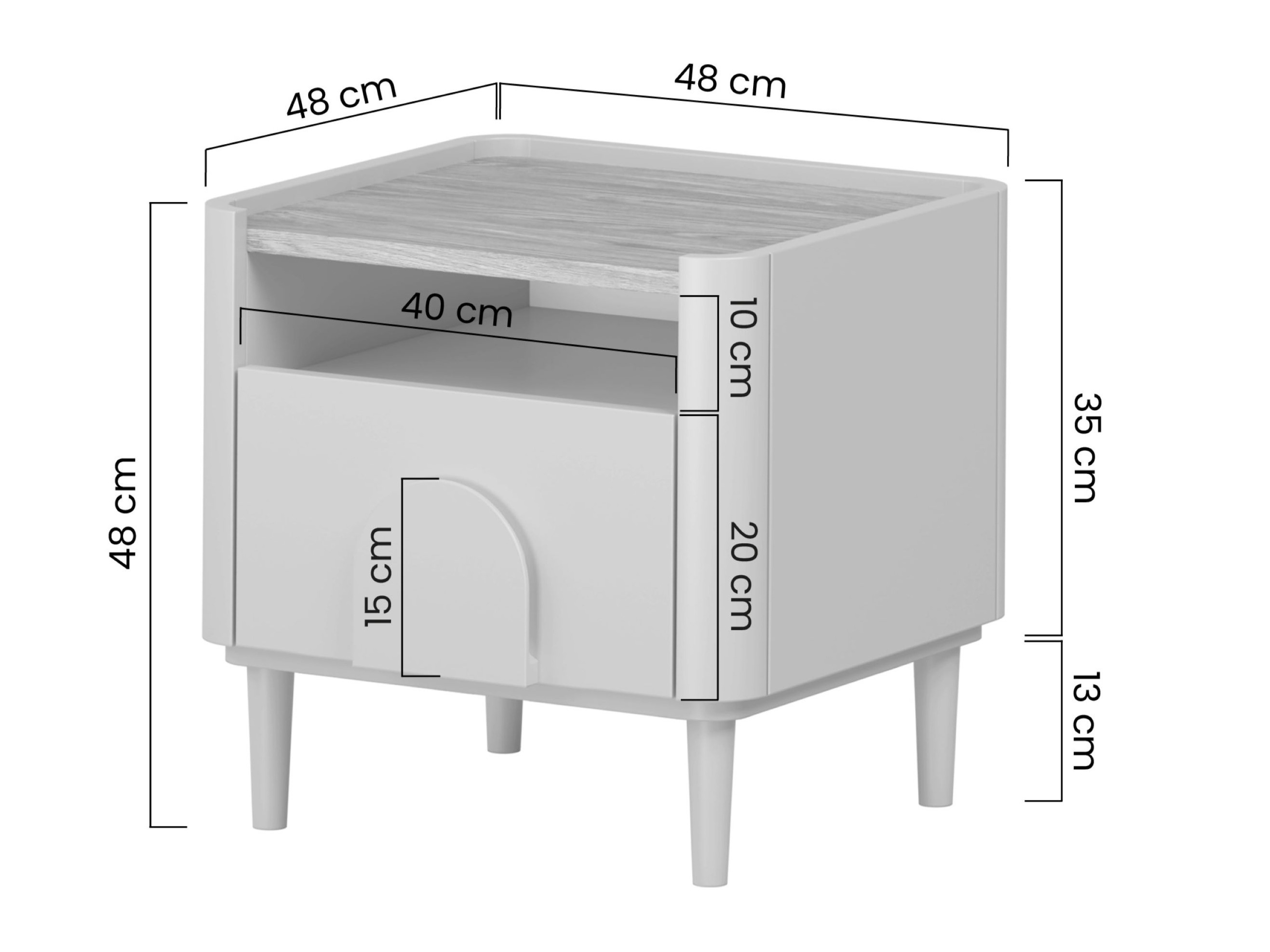 Прикроватная тумбочка Camavio 100 (Кашемир)