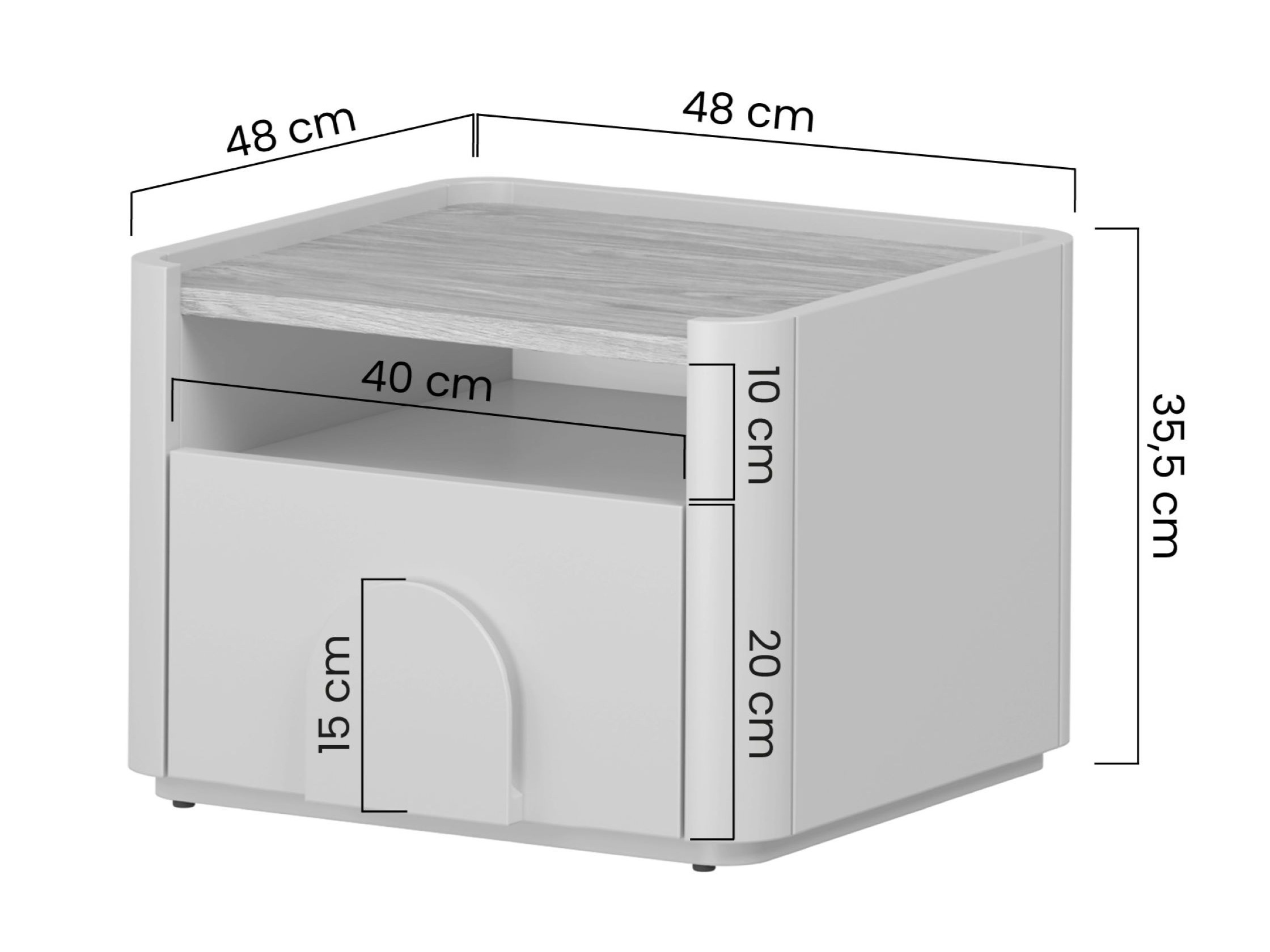 Прикроватная тумбочка Camavio 100 (Пыльно-зеленый + Дуб)