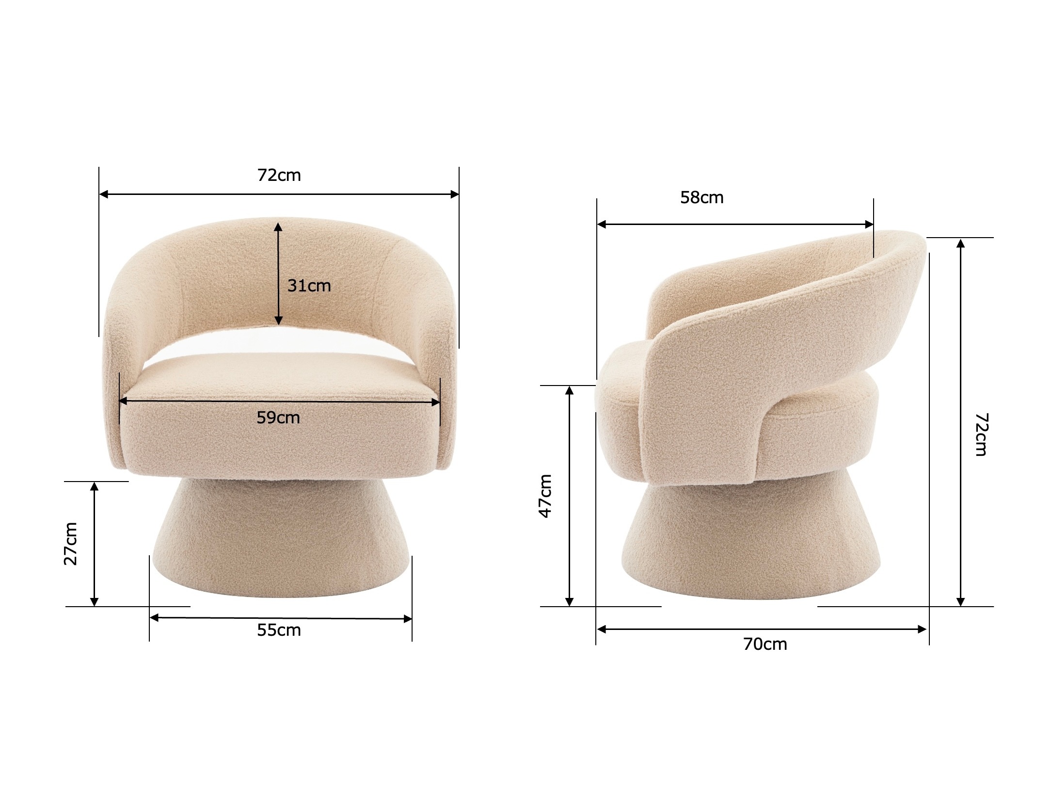 Krēsls Comfivo 475 (Bēšs)