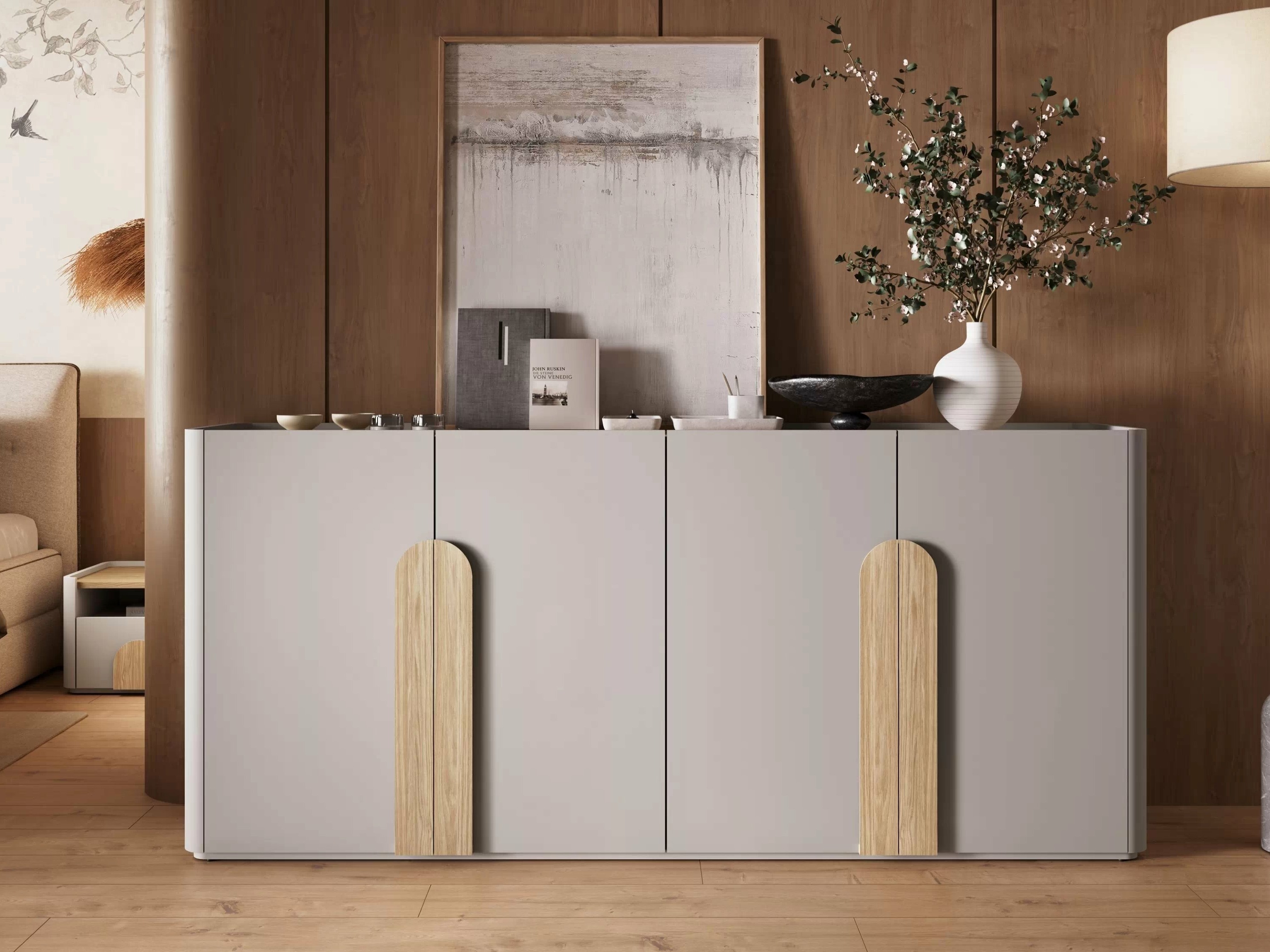 Skapis Camavio 102 (Kašmirs + Gaišs ozols)