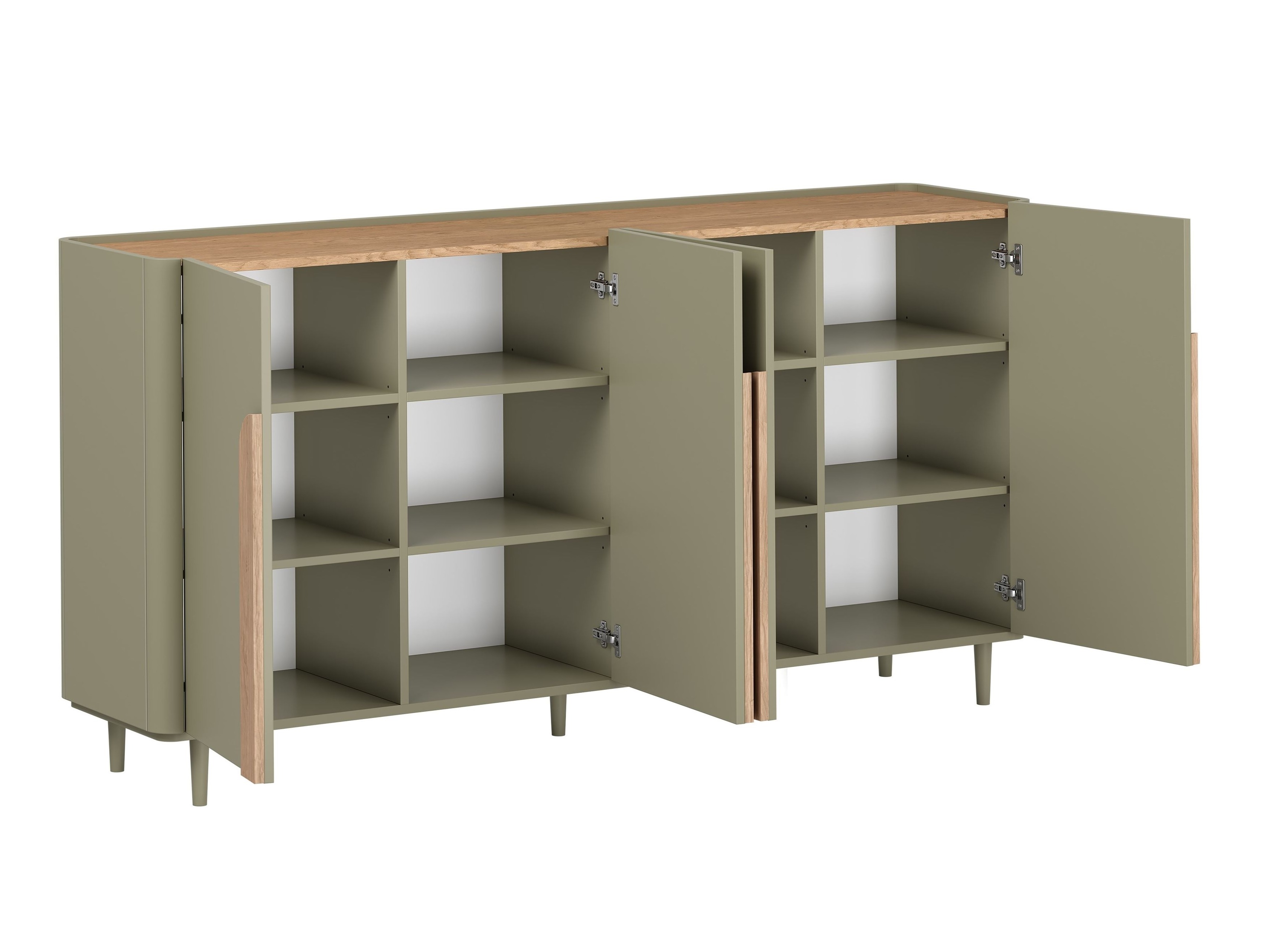 Skapis Camavio 102 (Putekļaini zaļa + Ozols)