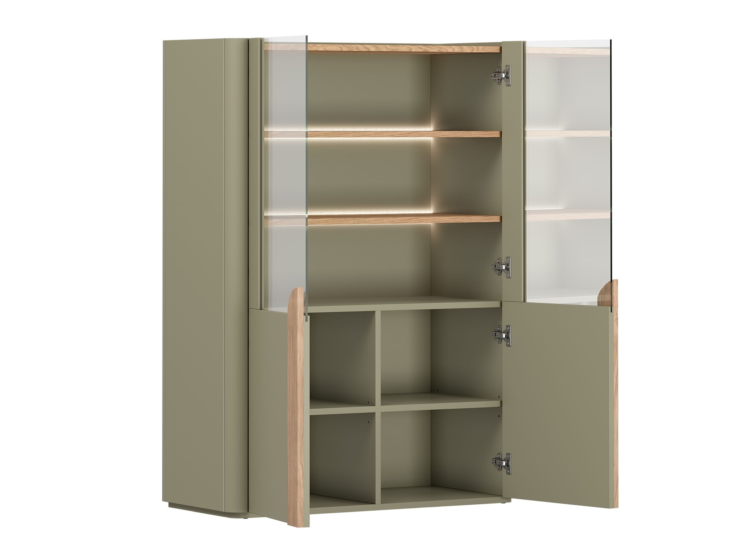 Стеллаж Camavio 101 (Пыльно-зеленый + Дуб)