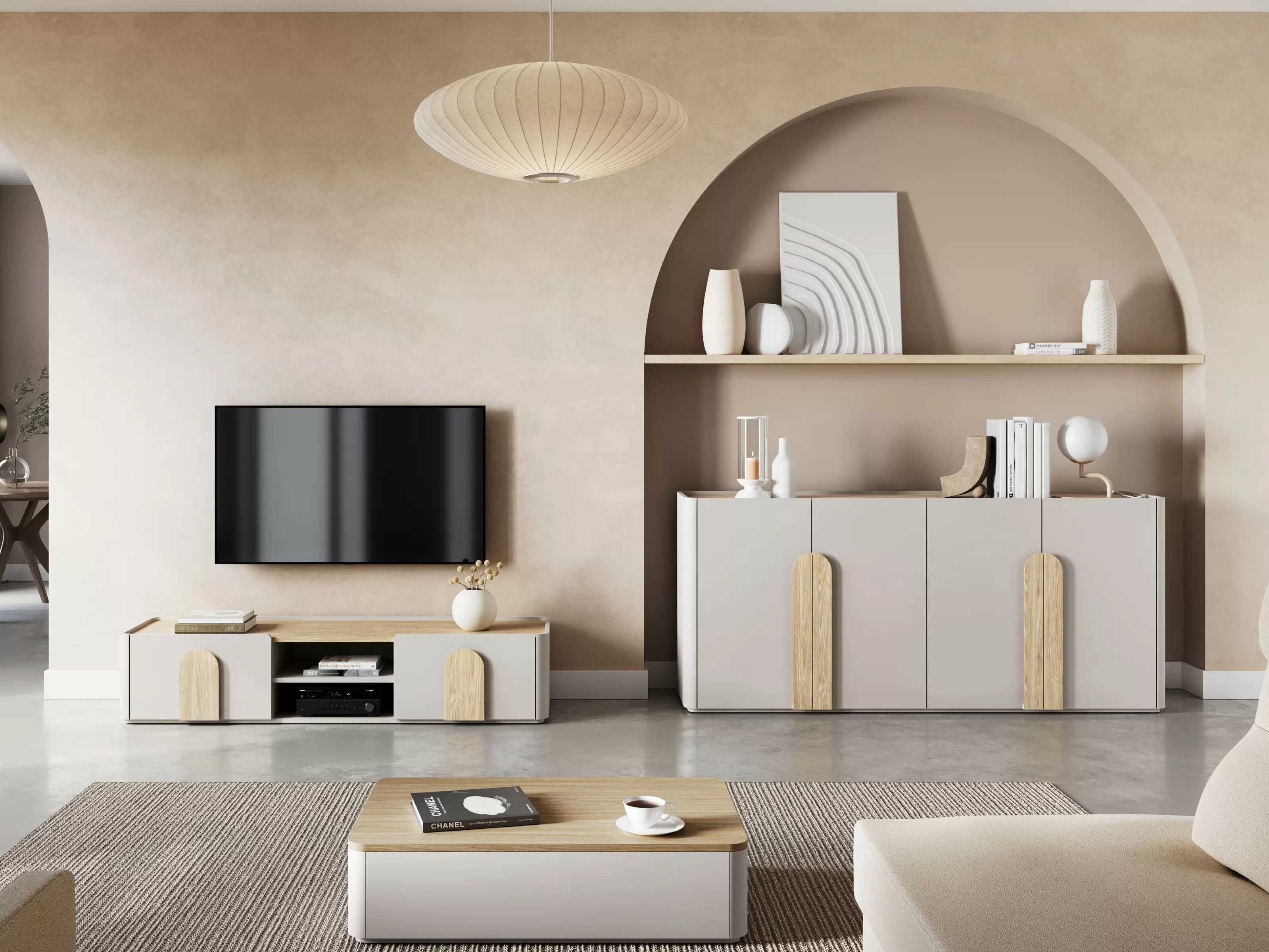 TV galds Camavio 103 (Kašmirs + Gaišs ozols)