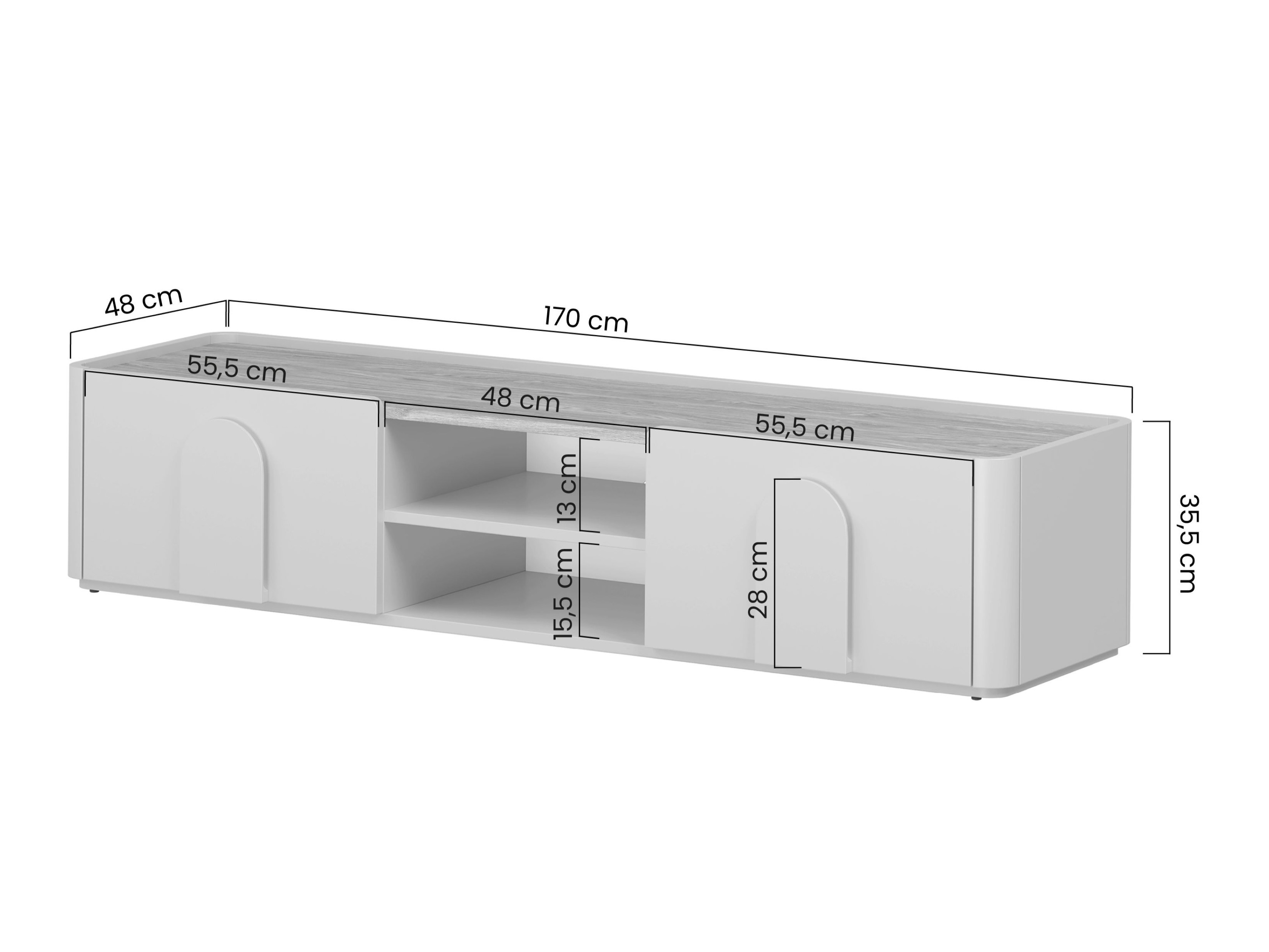 TV galds Camavio 103 (Kašmirs + Gaišs ozols)