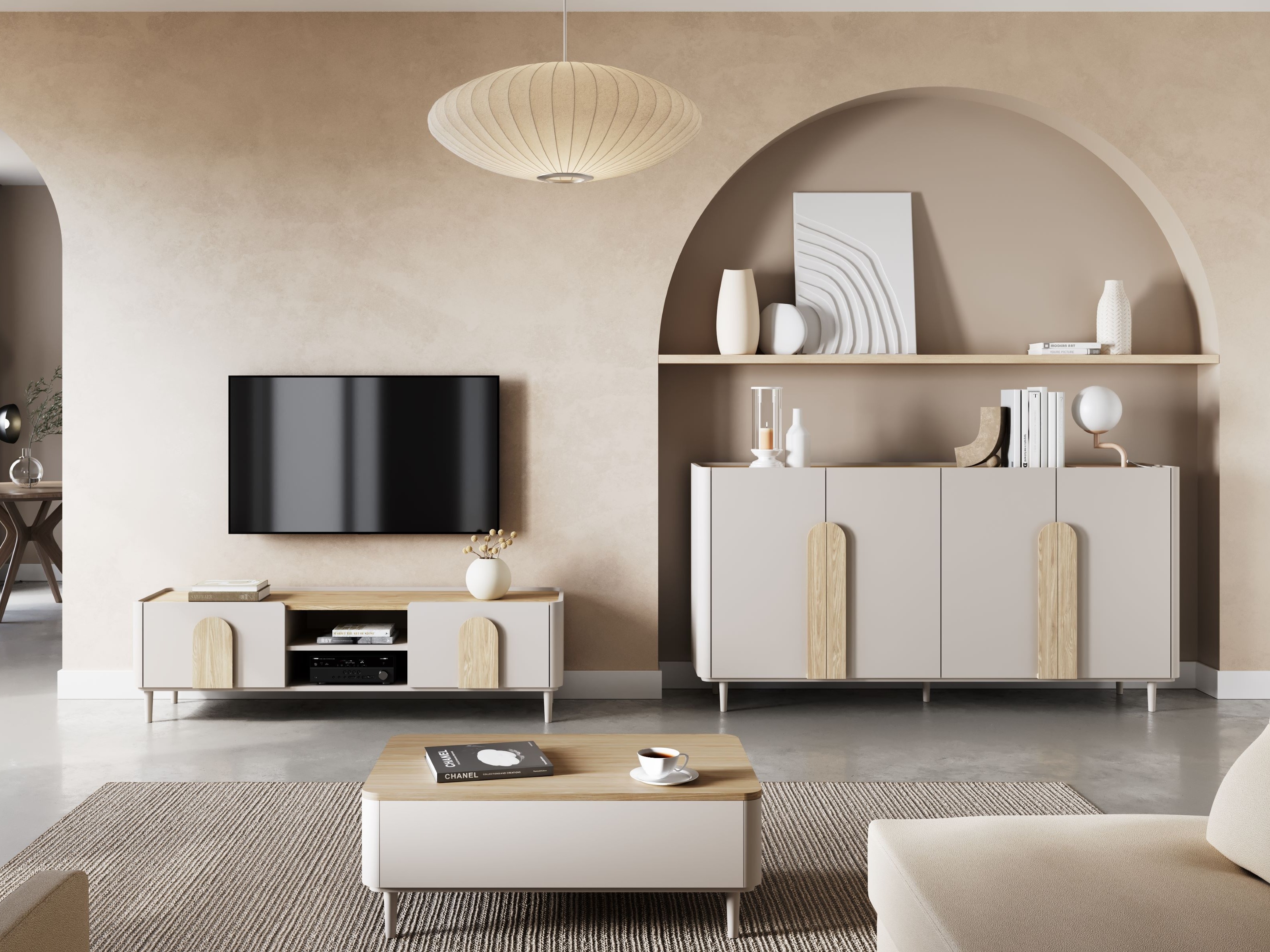 TV galds Camavio 103 (Kašmirs + Gaišs ozols)