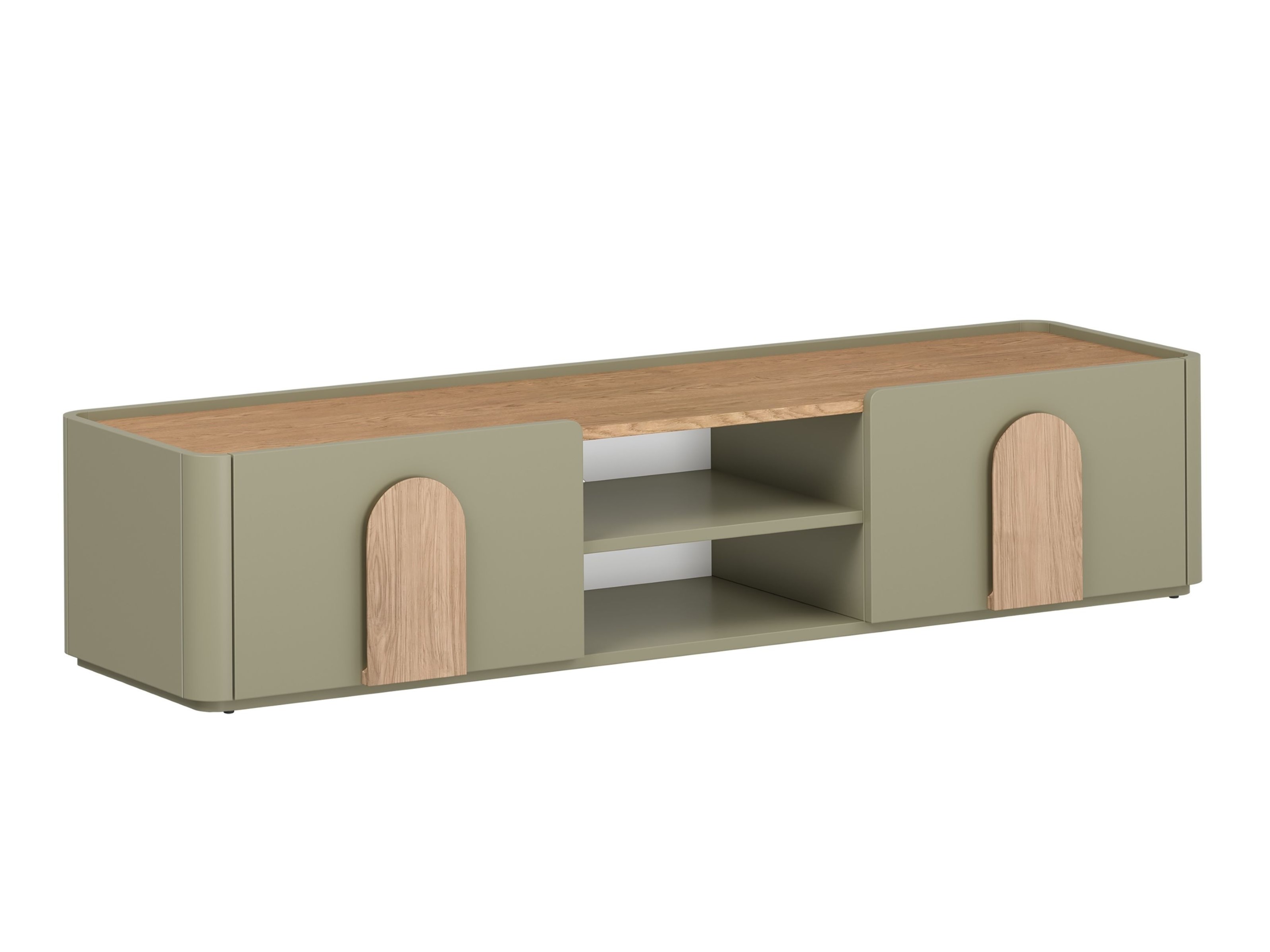 TV galds Camavio 103 (Putekļaini zaļa + Ozols)