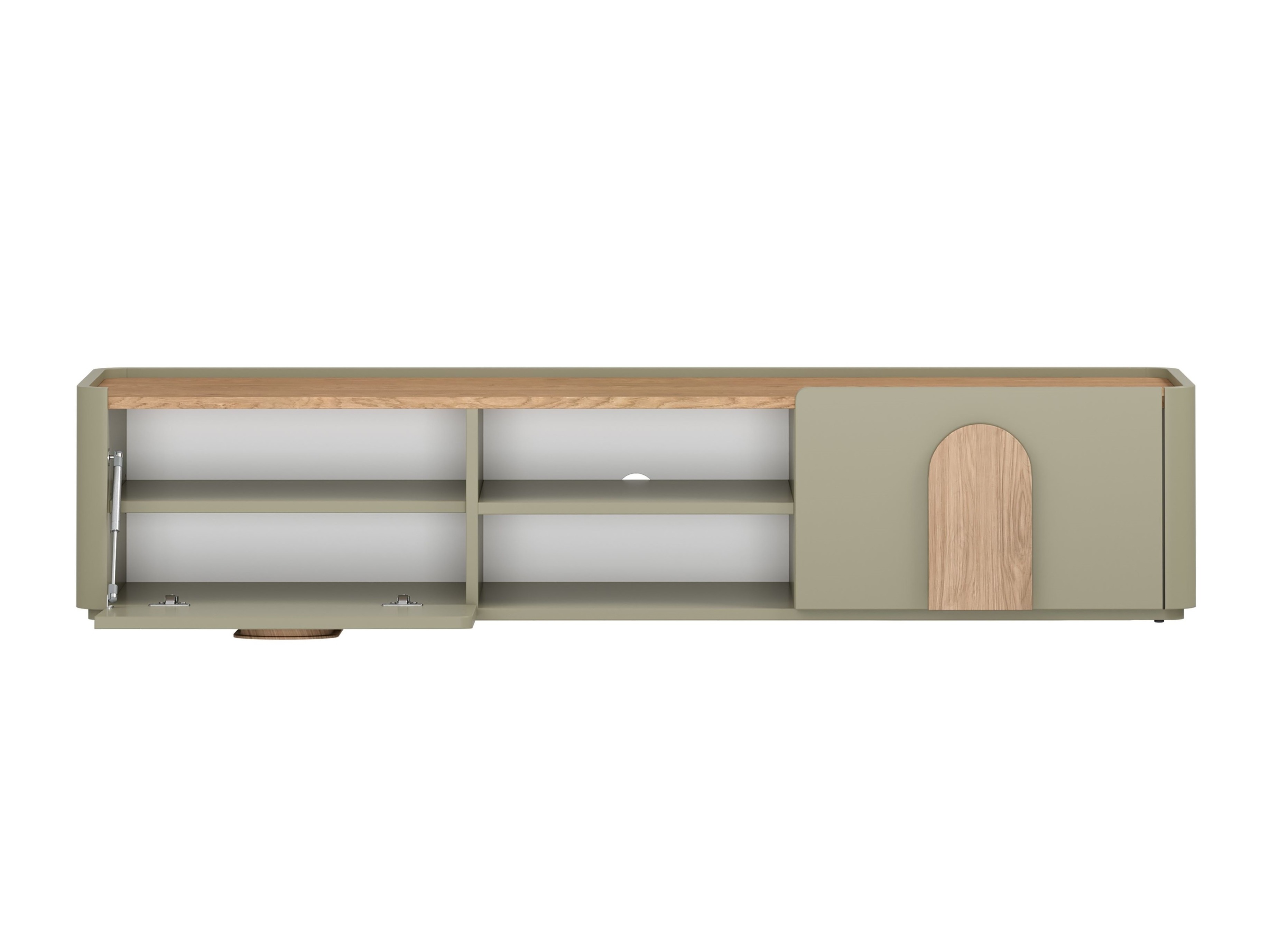 TV galds Camavio 103 (Putekļaini zaļa + Ozols)