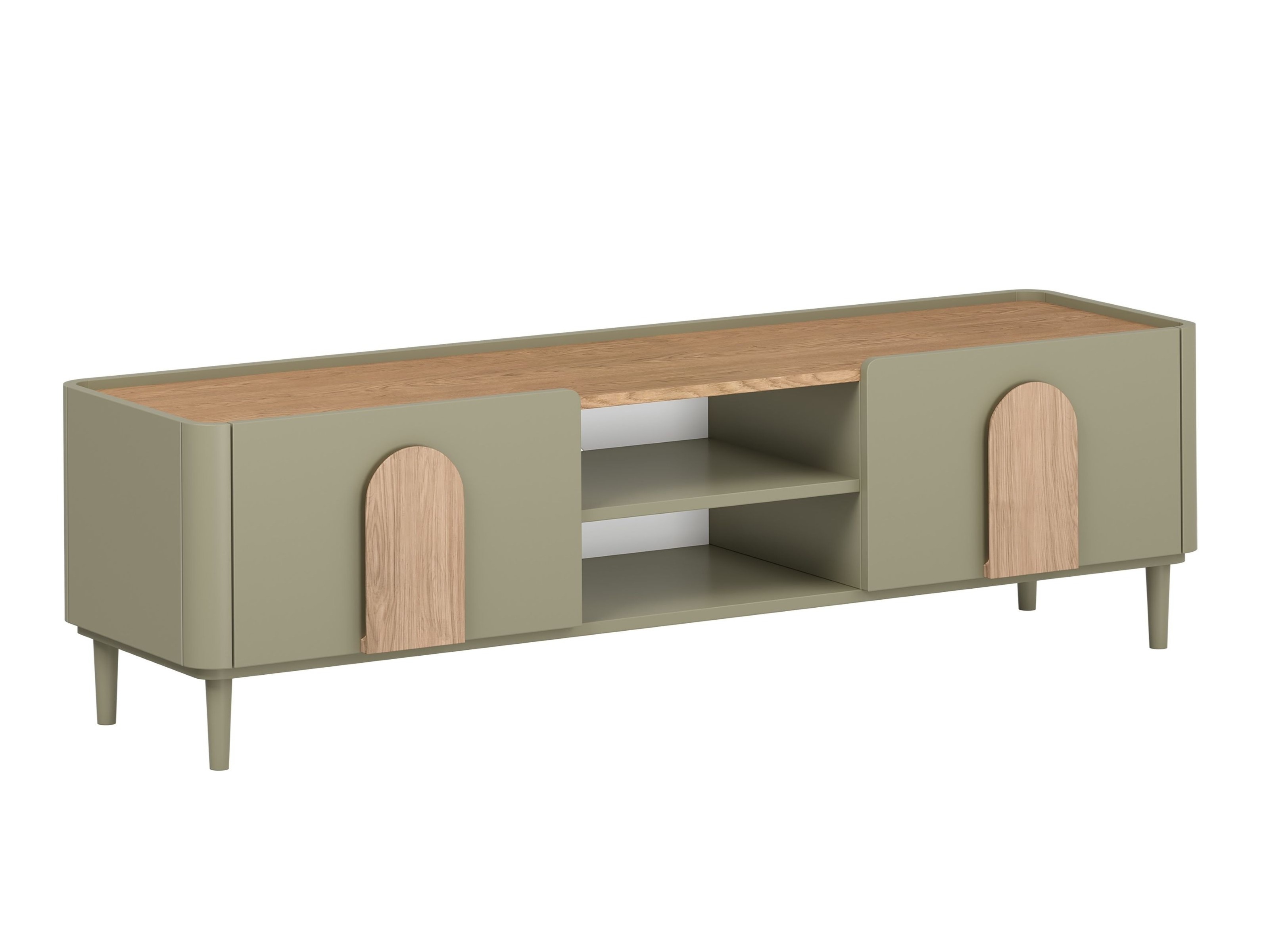 TV galds Camavio 103 (Putekļaini zaļa + Ozols)