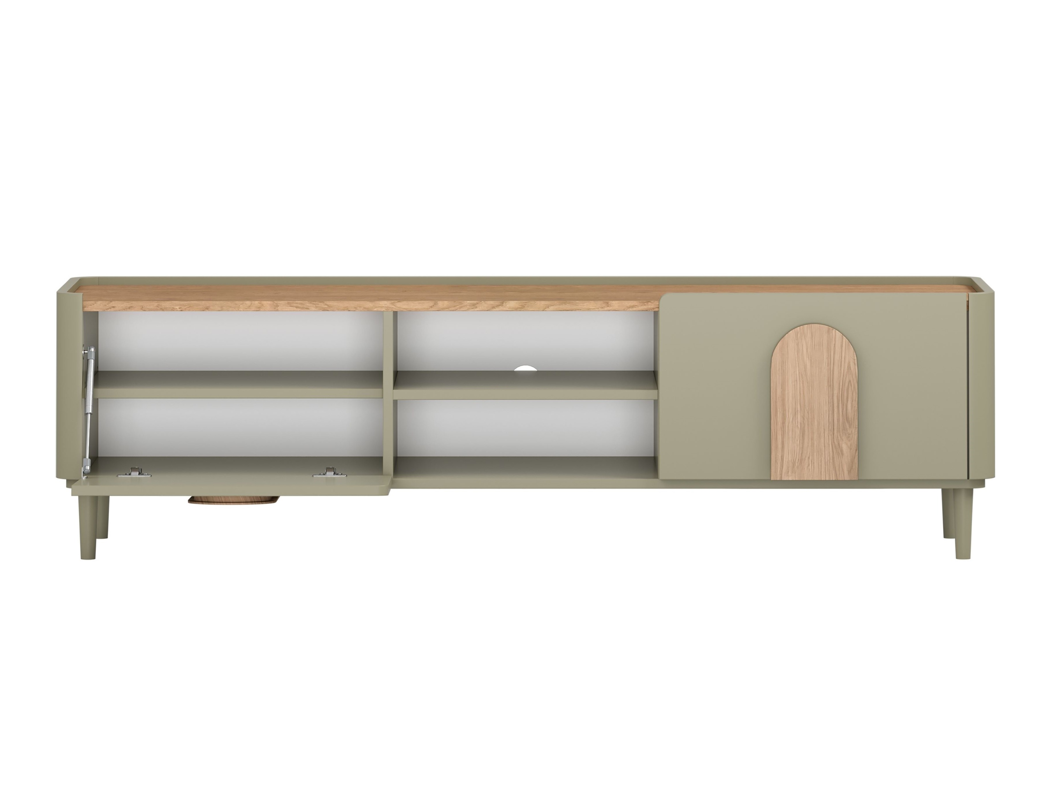 TV galds Camavio 103 (Putekļaini zaļa + Ozols)