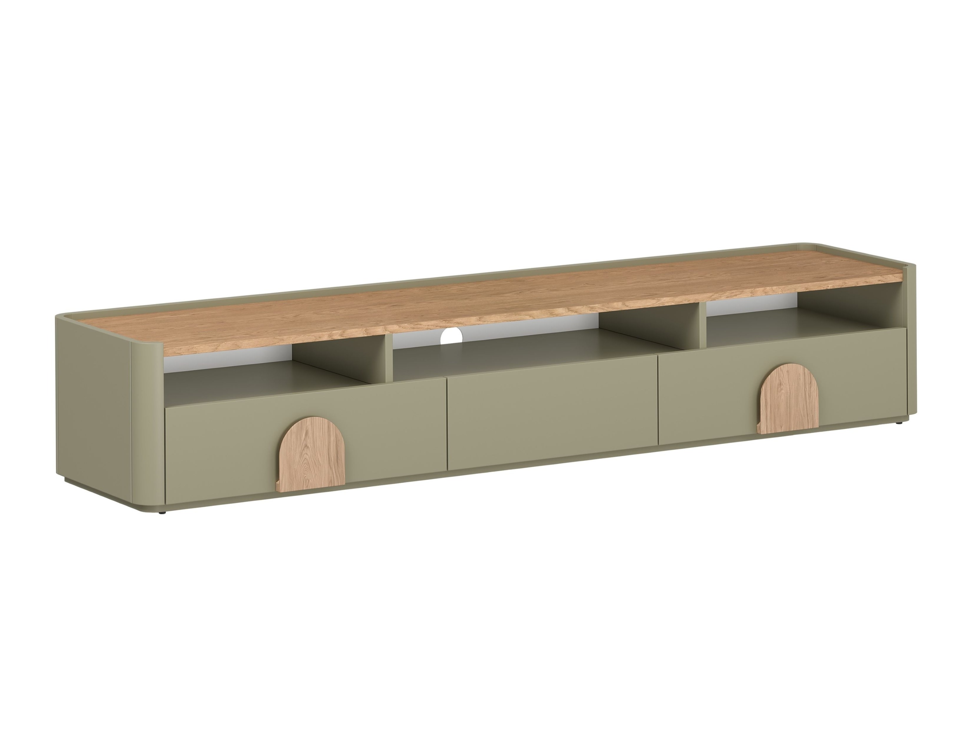 TV galds Camavio 104 (Putekļaini zaļa + Ozols)