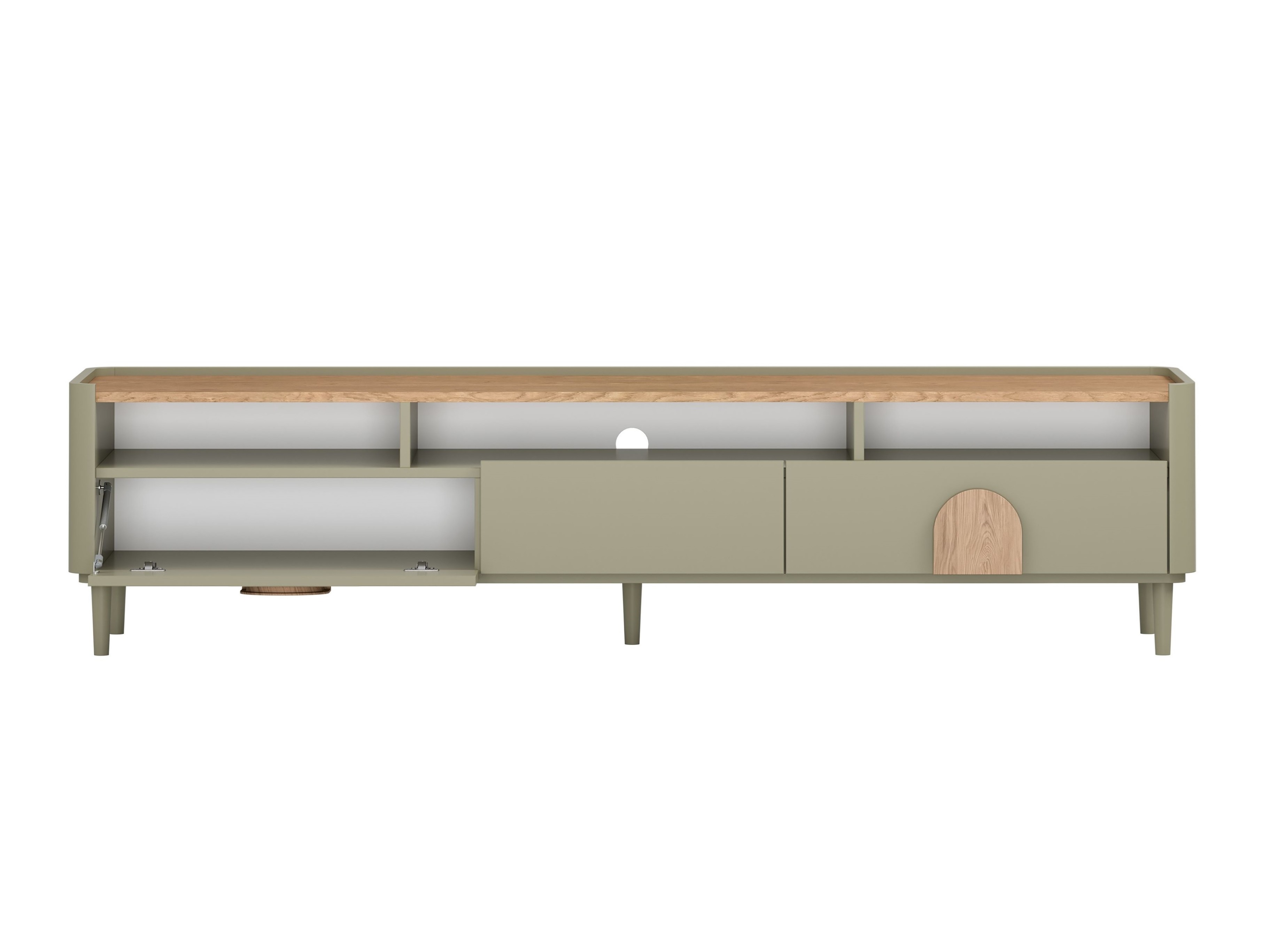 TV galds Camavio 104 (Putekļaini zaļa + Ozols)