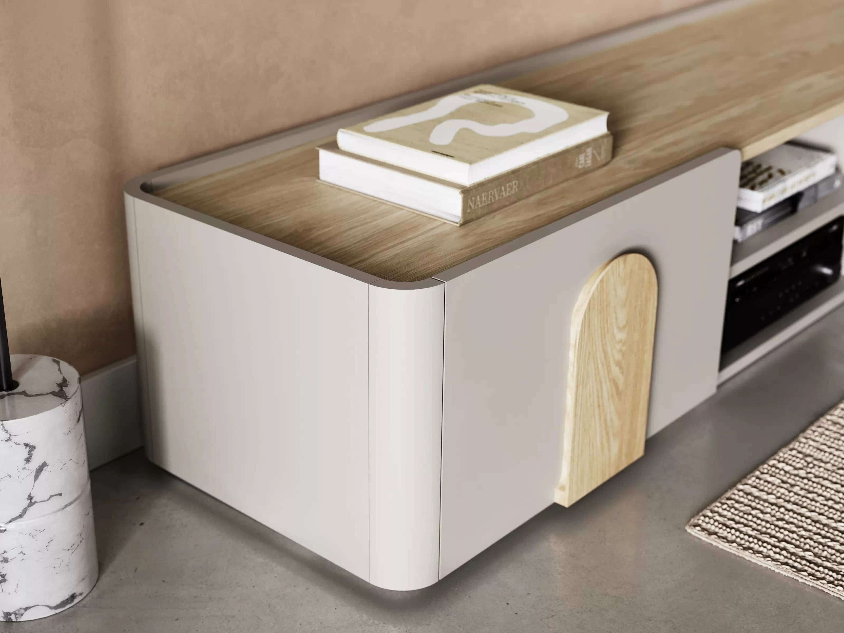 TV galds Camavio 106 (Kašmirs + Gaišs ozols)