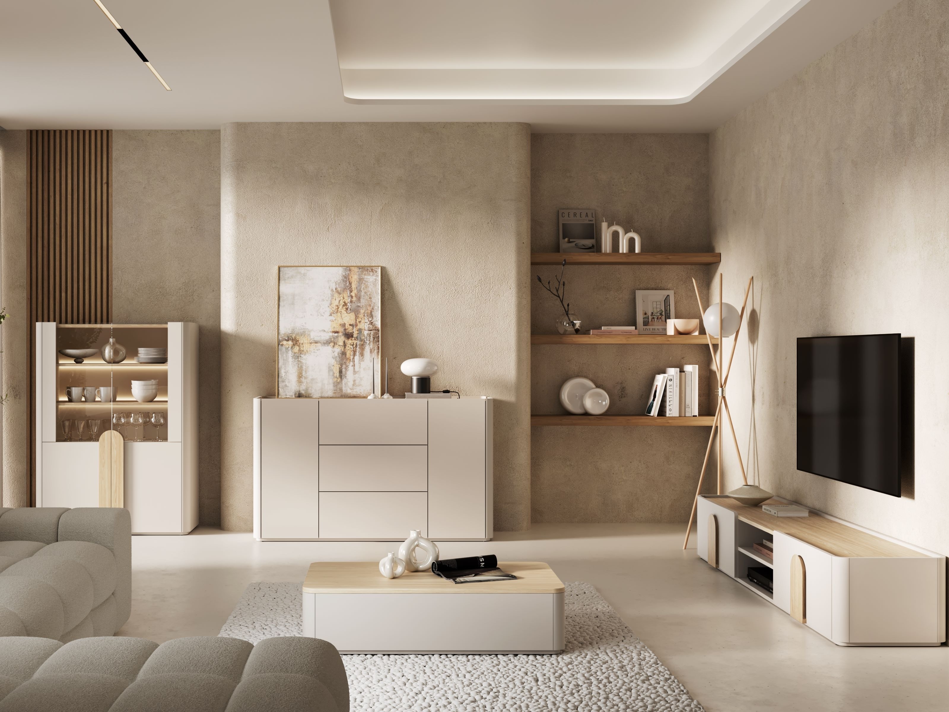 TV galds Camavio 106 (Kašmirs + Gaišs ozols)