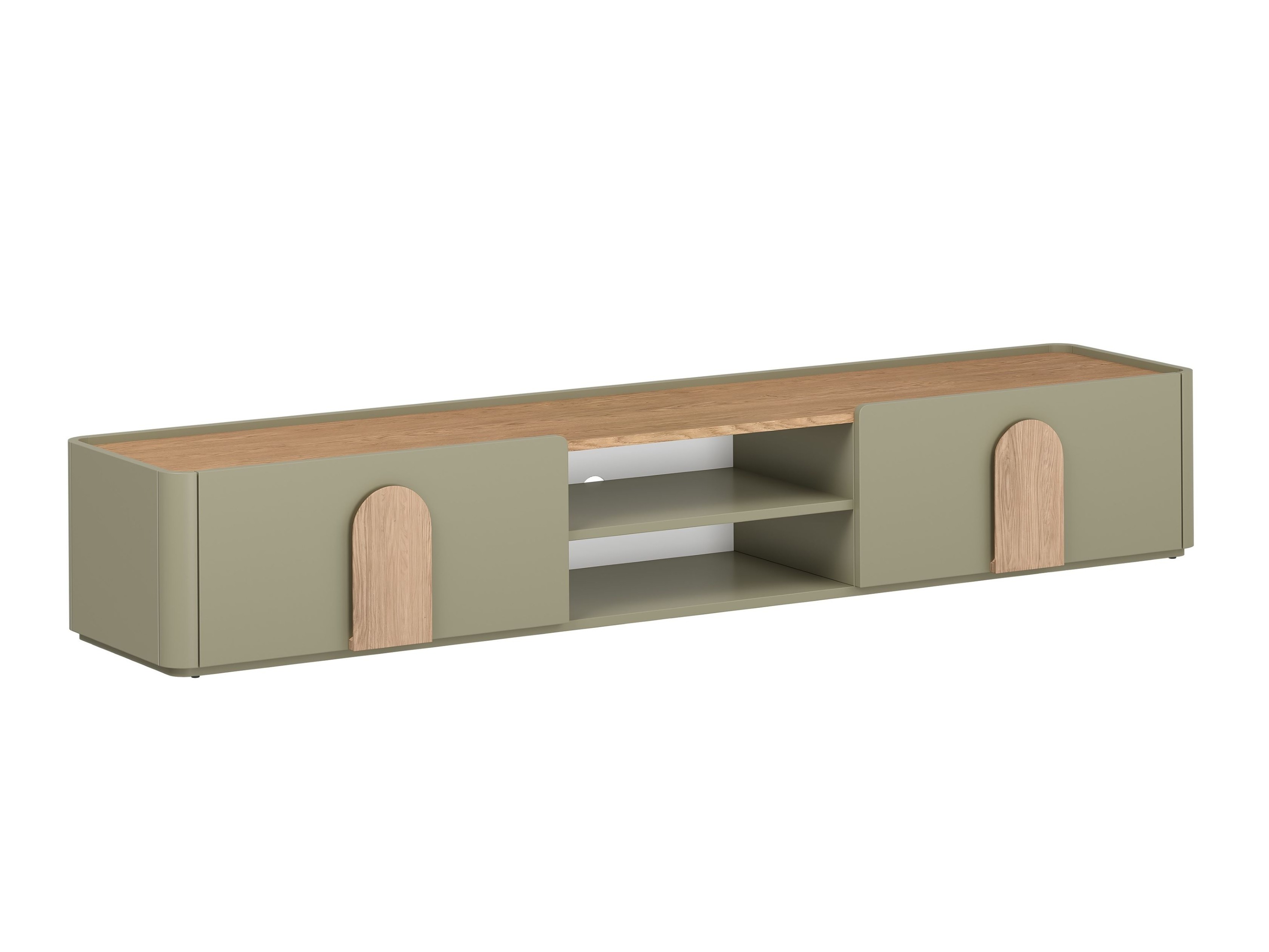 TV galds Camavio 106 (Putekļaini zaļa + Ozols)