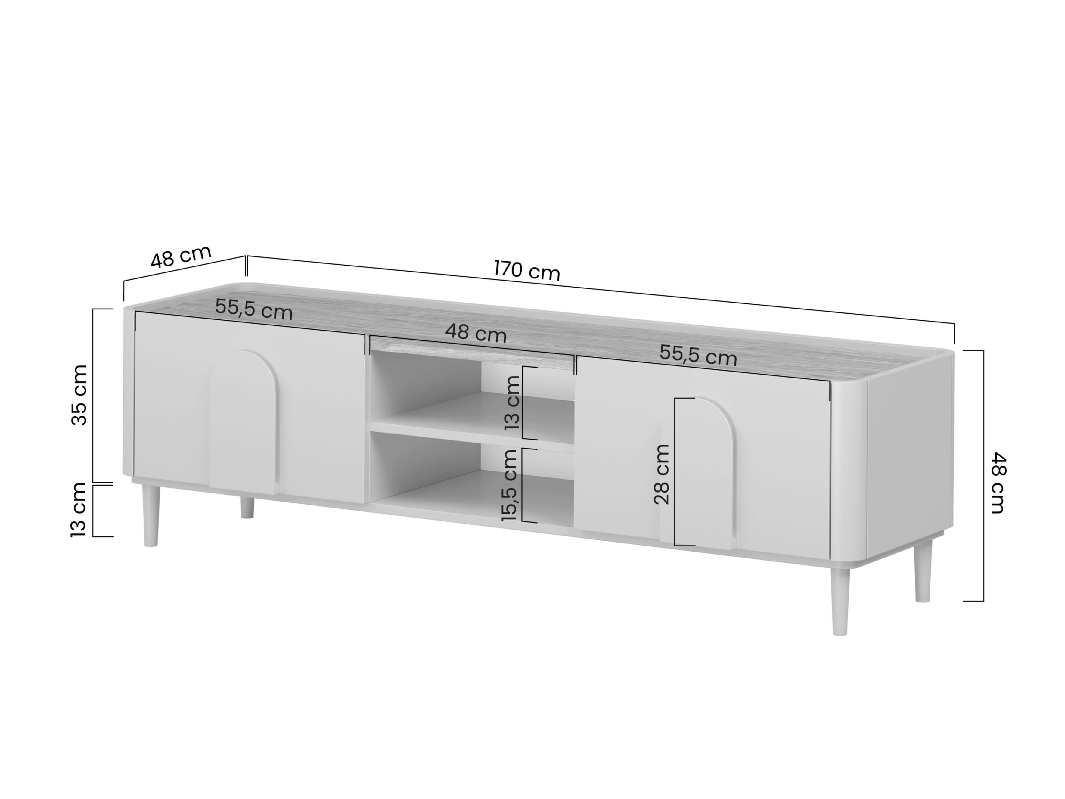 ТВ тумба Camavio 103 (Кашемир + Светлый дуб)