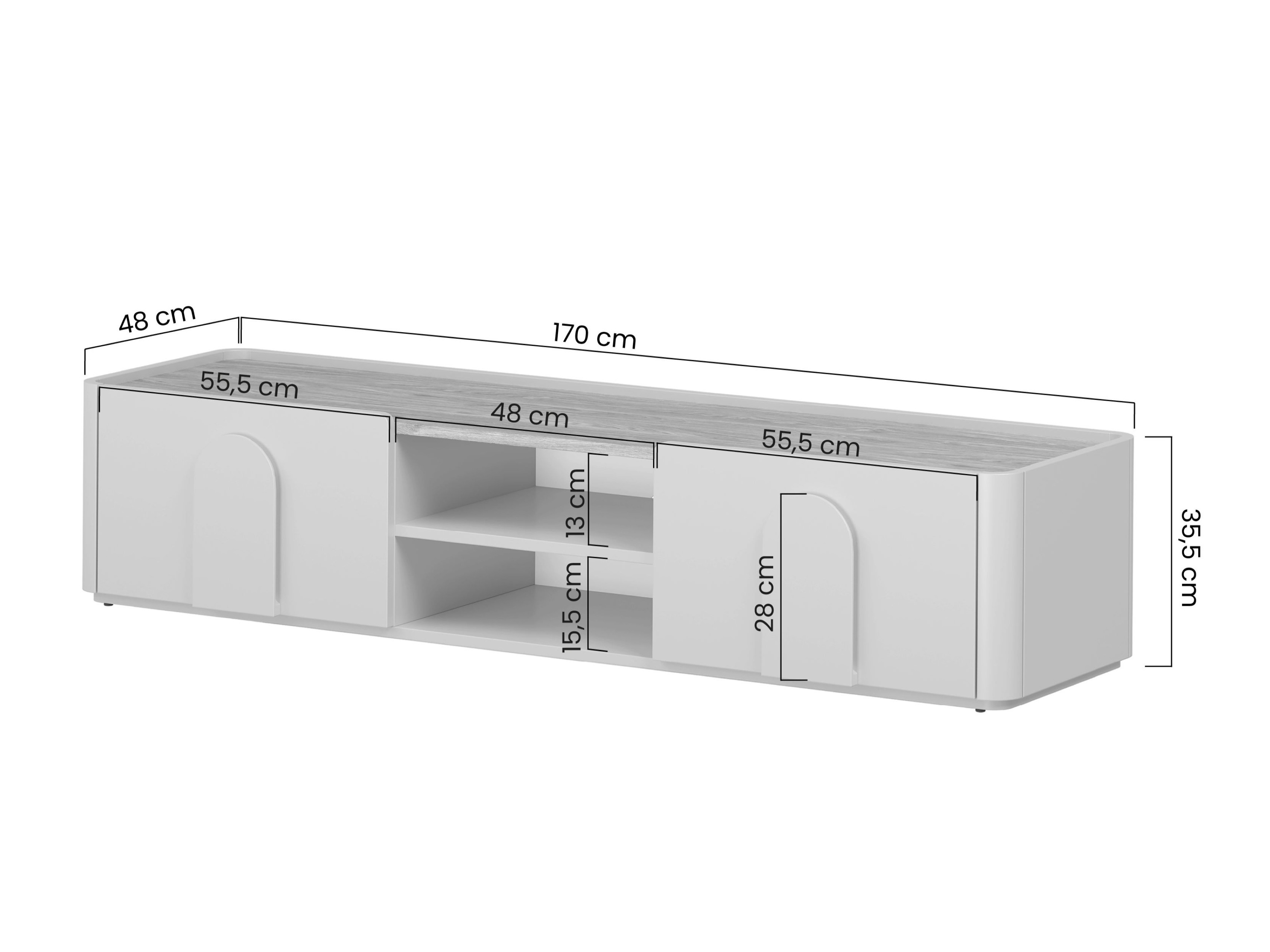 ТВ тумба Camavio 103 (Пыльно-зеленый + Дуб)