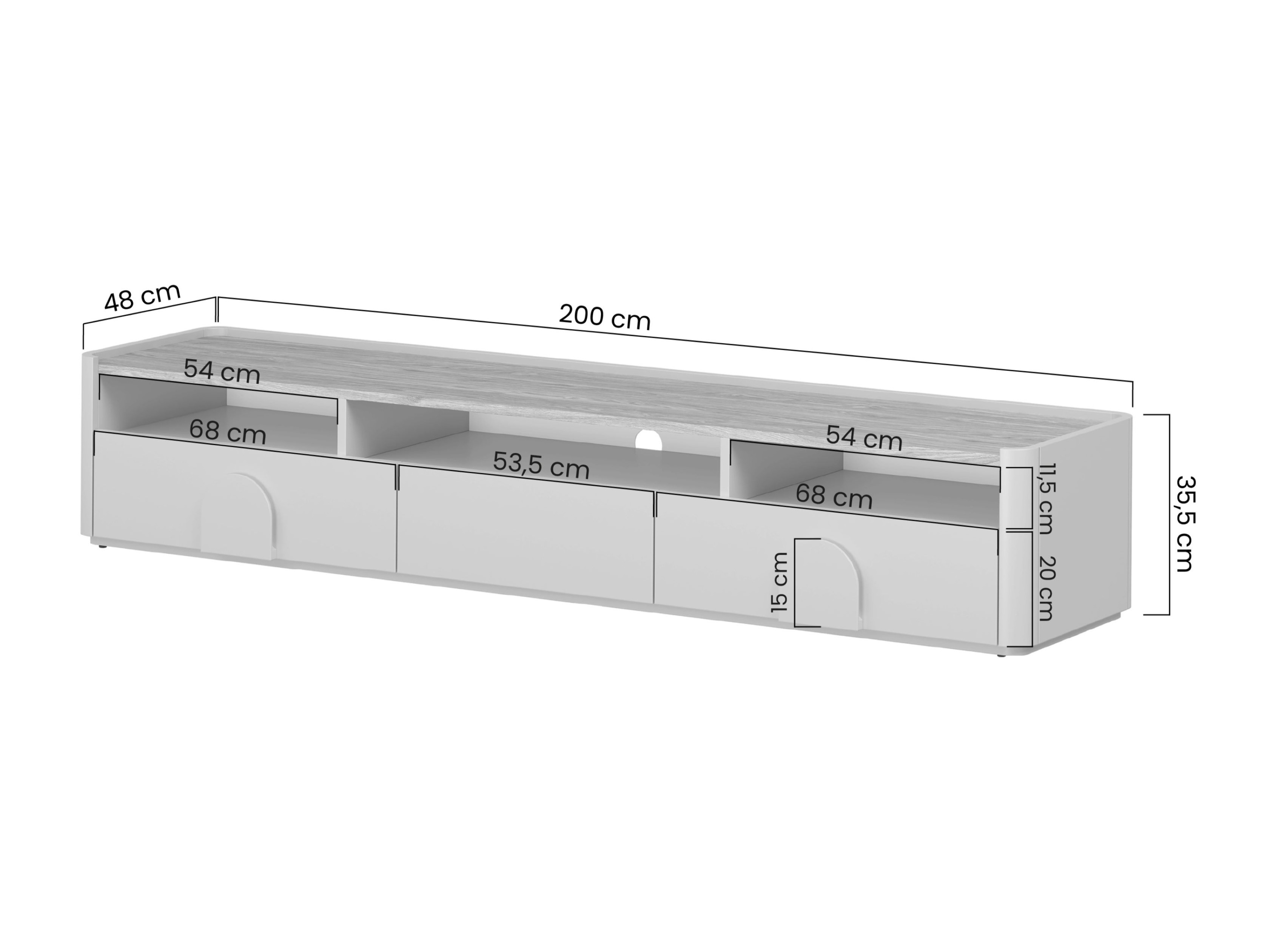 ТВ тумба Camavio 104 (Пыльно-зеленый + Дуб)