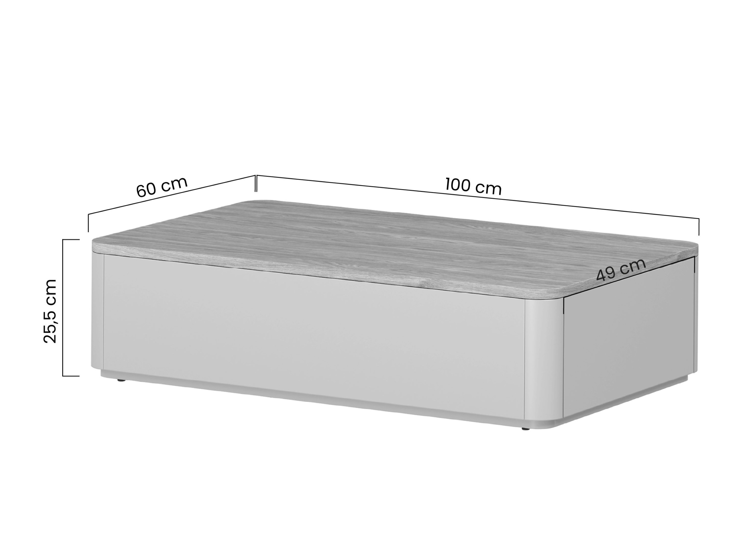 Журнальный столик Camavio 105 (Кашемир + Светлый дуб)