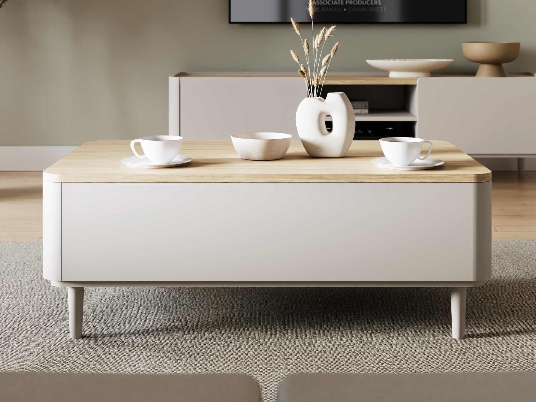 Журнальный столик Camavio 105 (Кашемир + Светлый дуб)