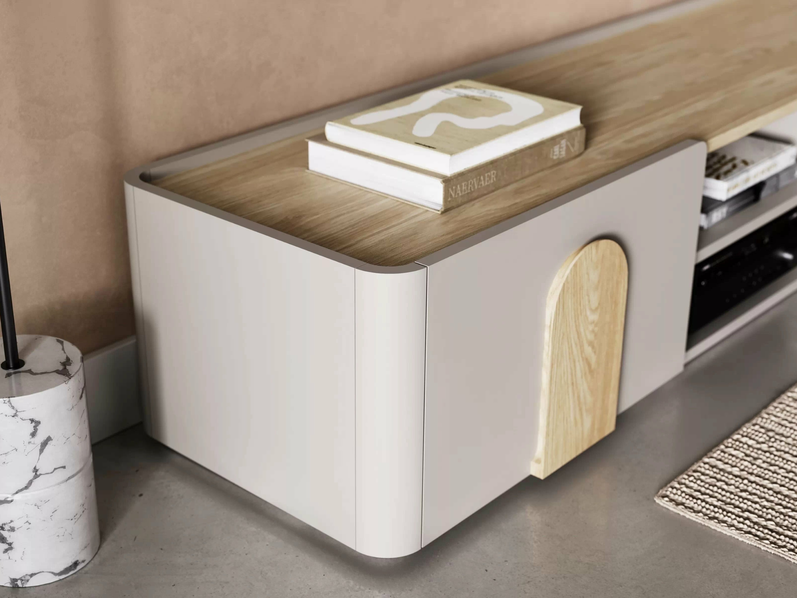 Набор для гостиной Camavio 107 (Кашемир + Светлый дуб)