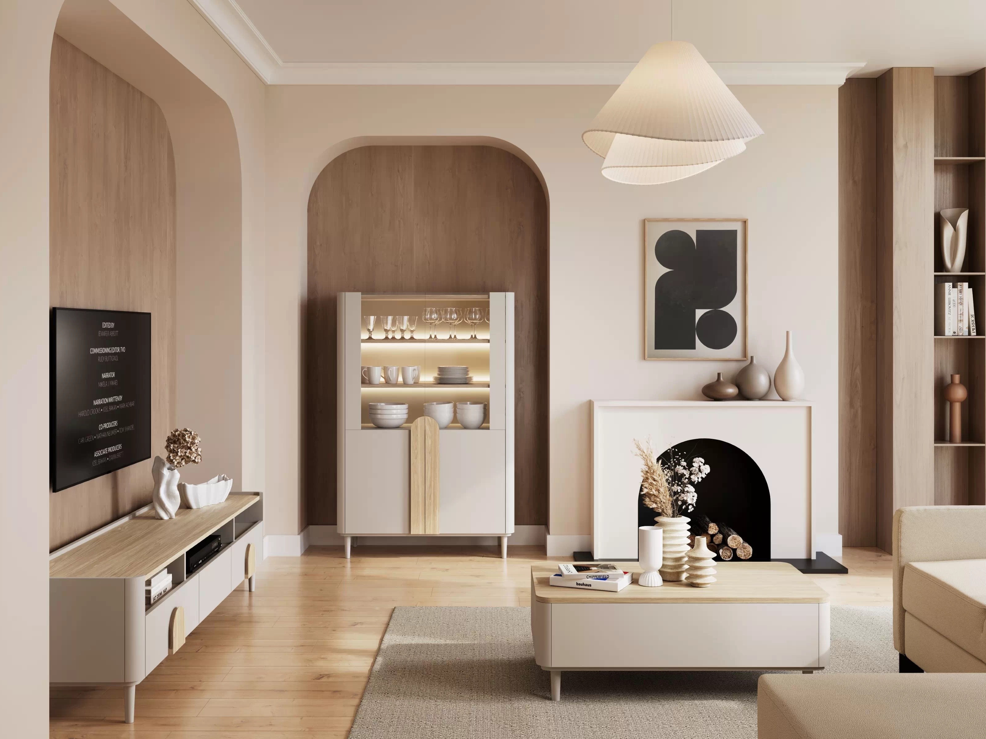 Набор для гостиной Camavio 108 (Кашемир + Светлый дуб)