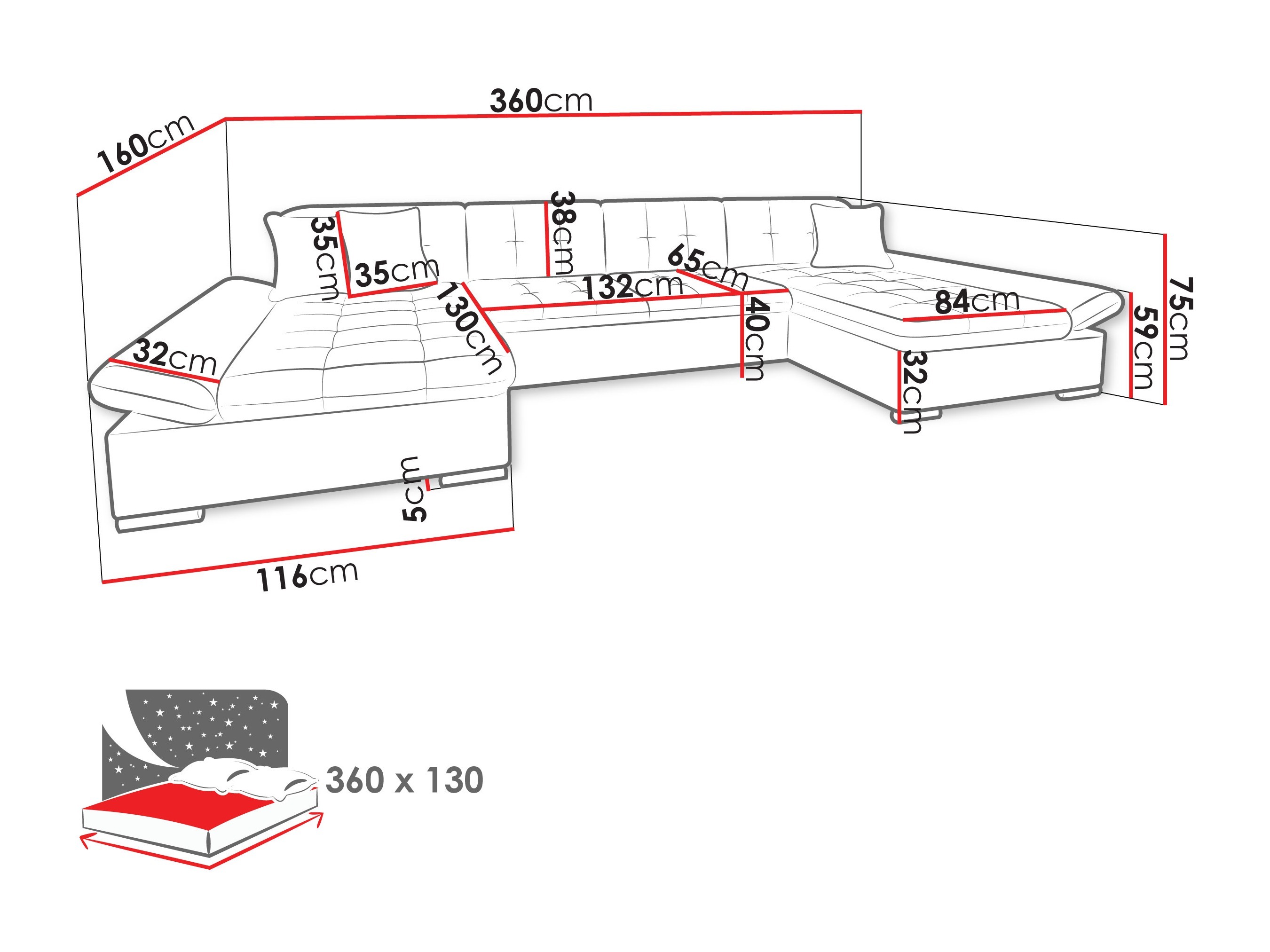Stūra dīvāns Comfivo 168 (Lux 03)