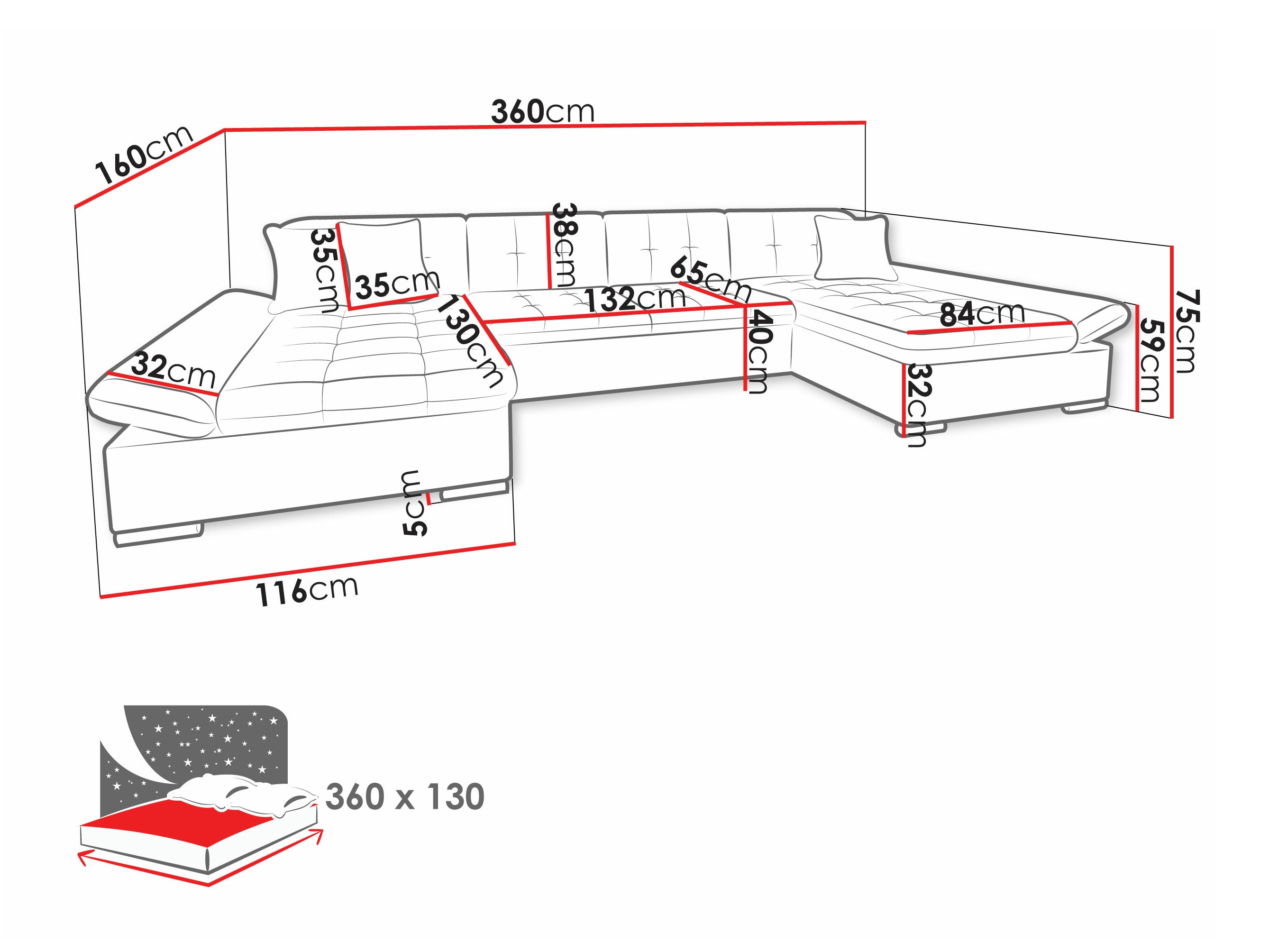 Stūra dīvāns Comfivo 240 (Manza 04)