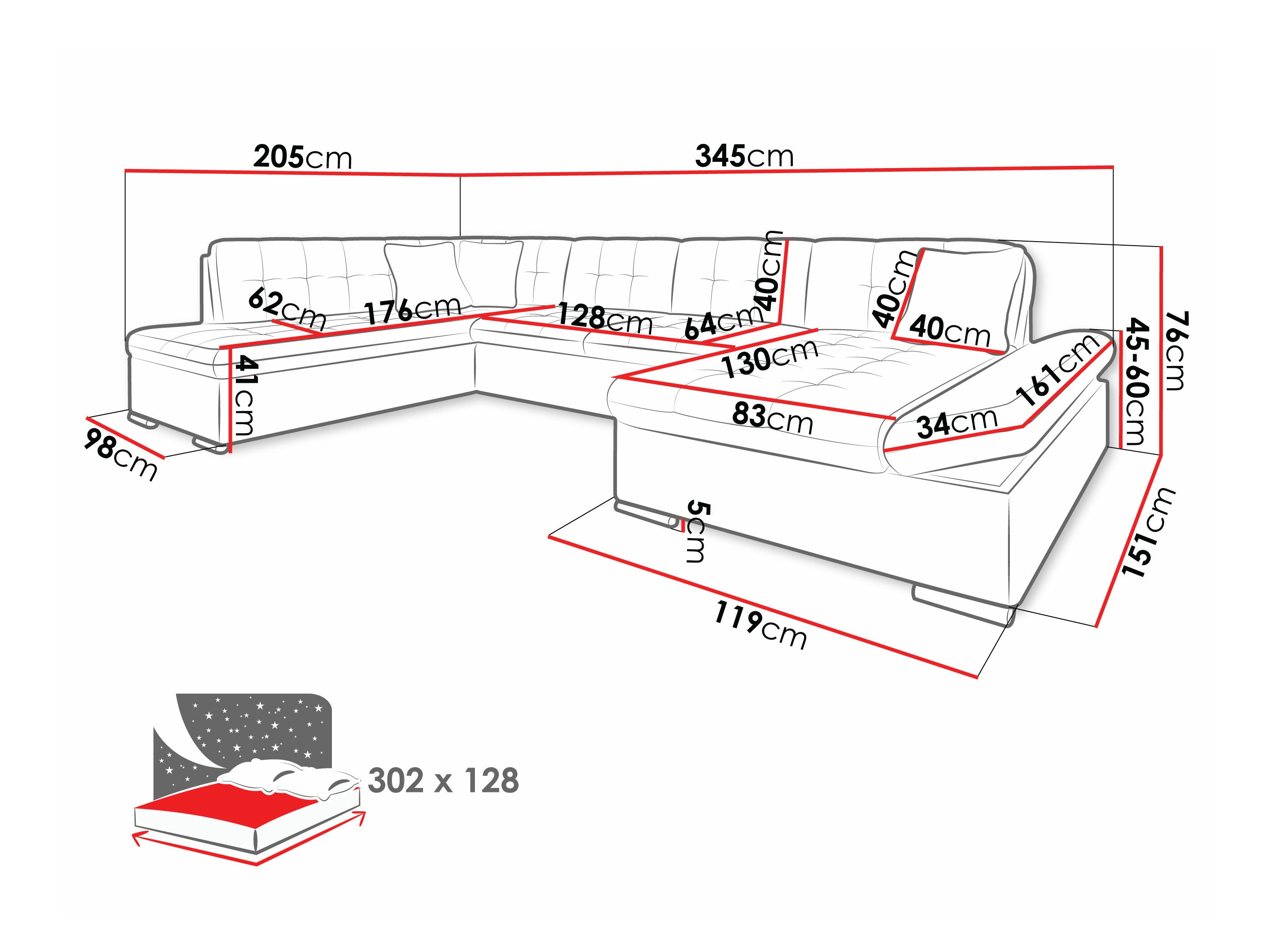 Угловой диван Comfivo 149 (Lux 06 + Lux 05)