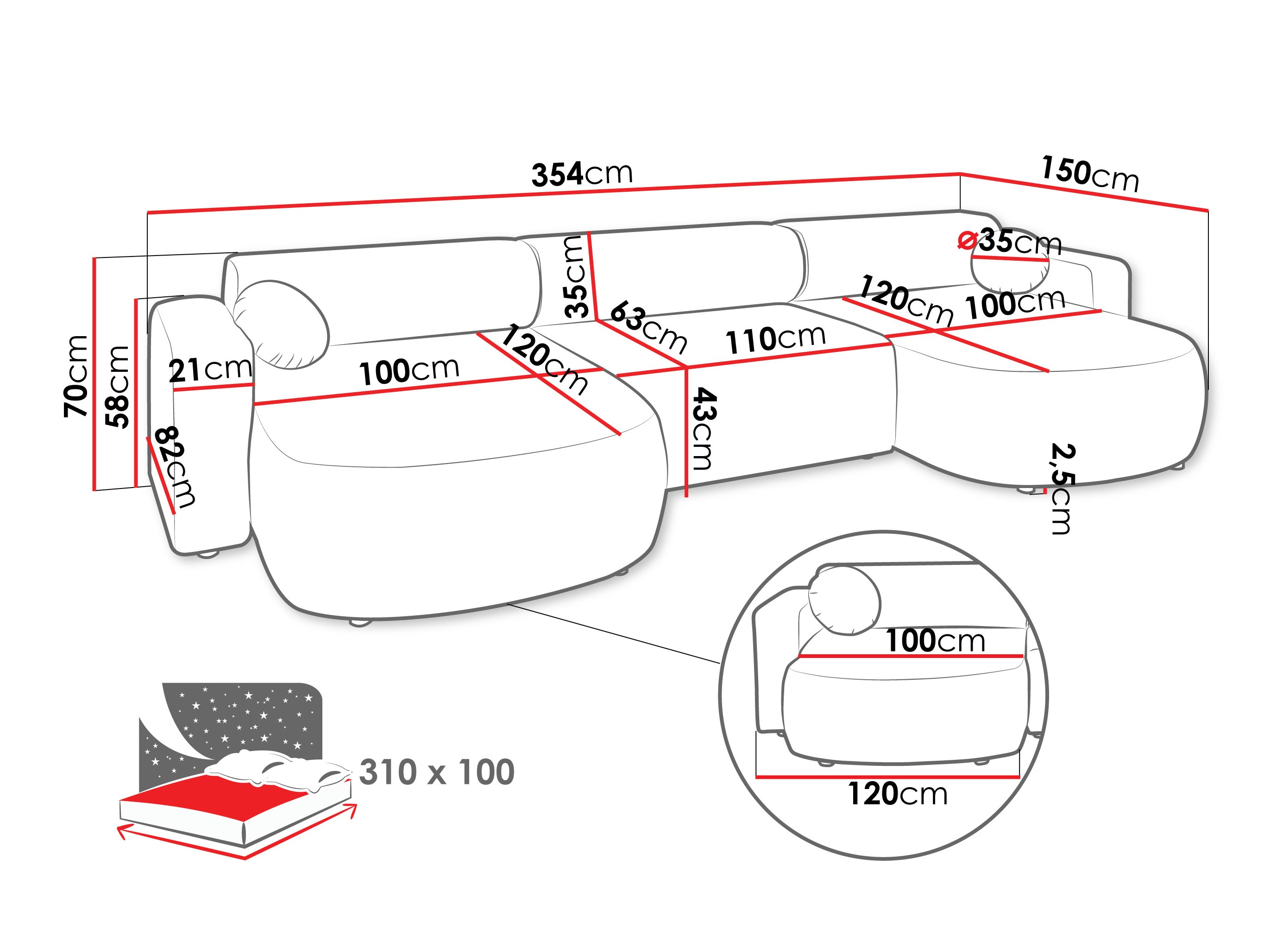 Угловой диван Comfivo 480 (Velo 621)