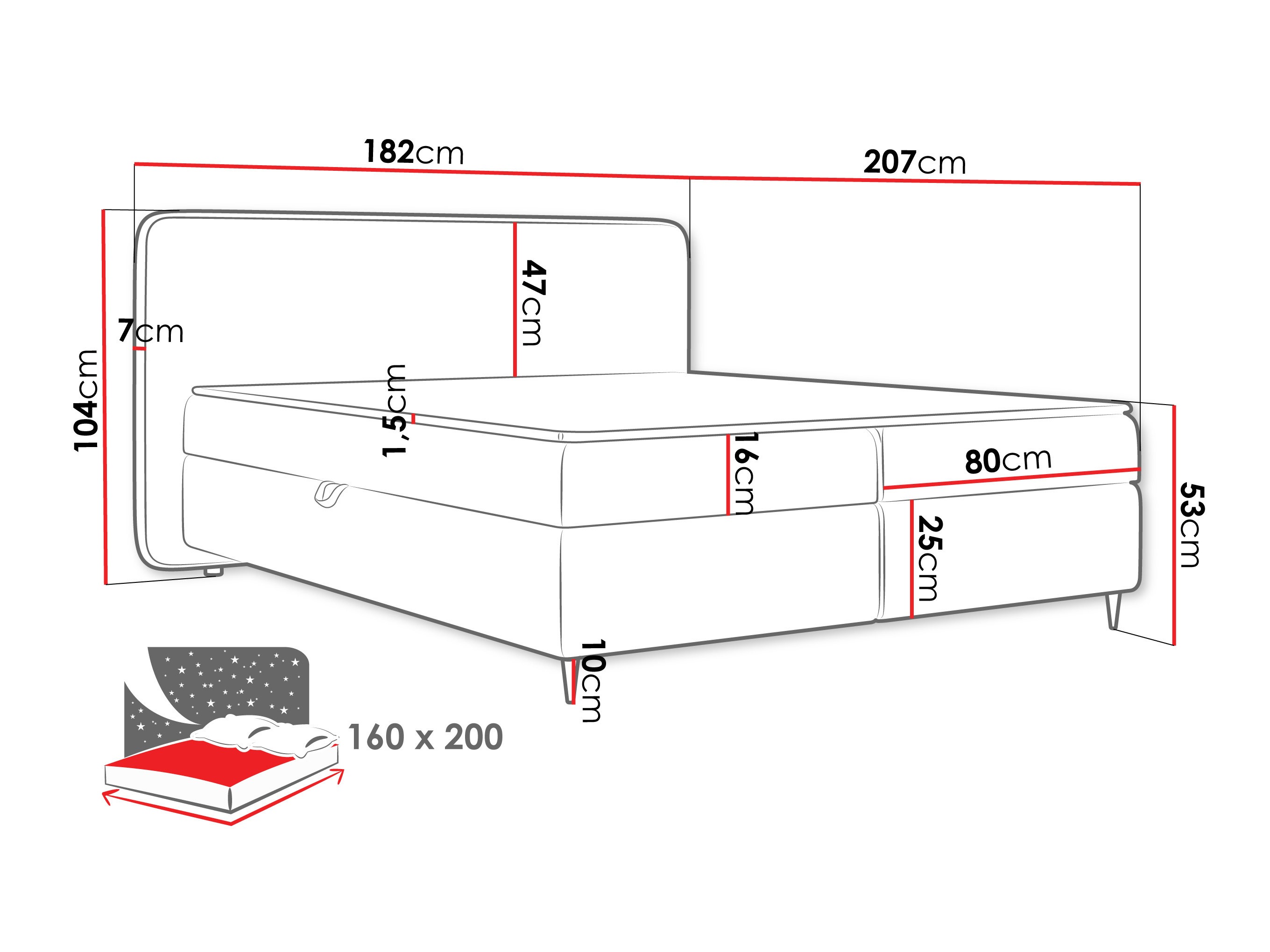 Kontinentālā gulta Stonecrest 108 (Taro 11)