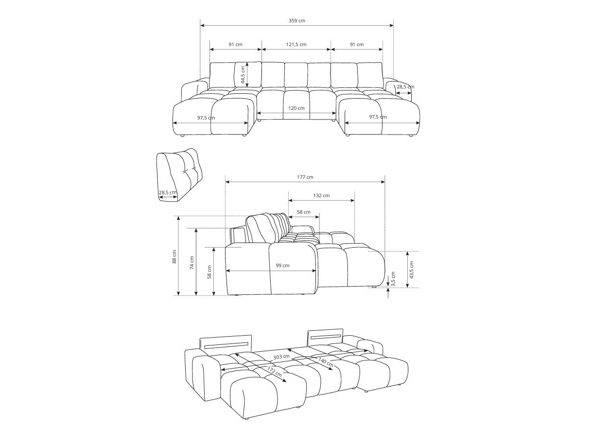 Stūra dīvāns Kingston 198 (Curio 02)