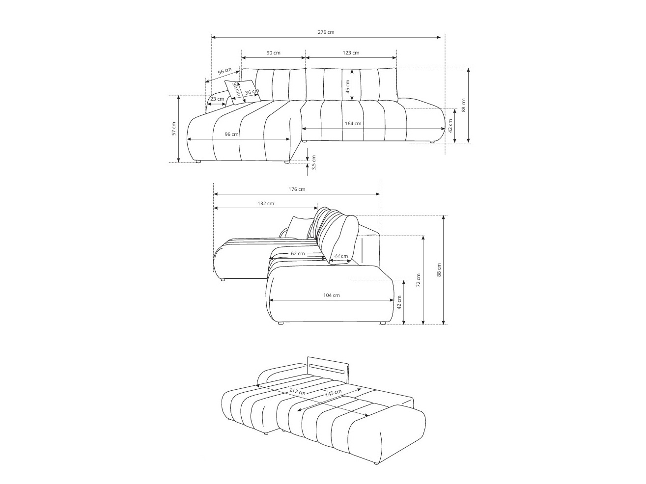 Stūra dīvāns Kingston 152 (Lambi 04)