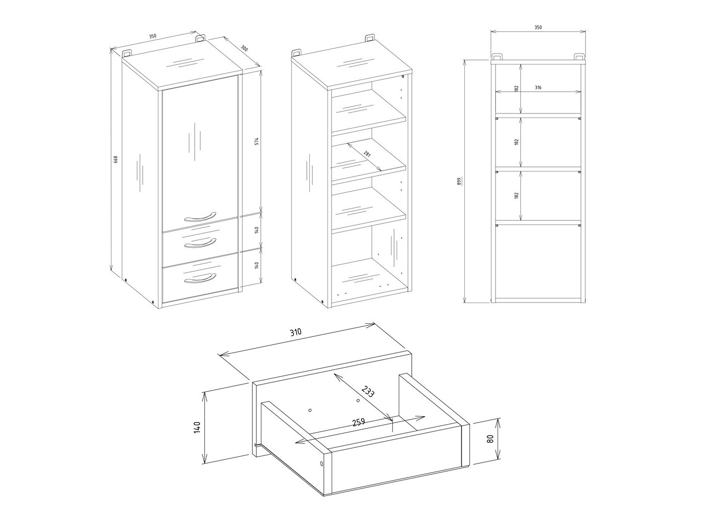 Piekarams vannas istabas skapītis Servou 105