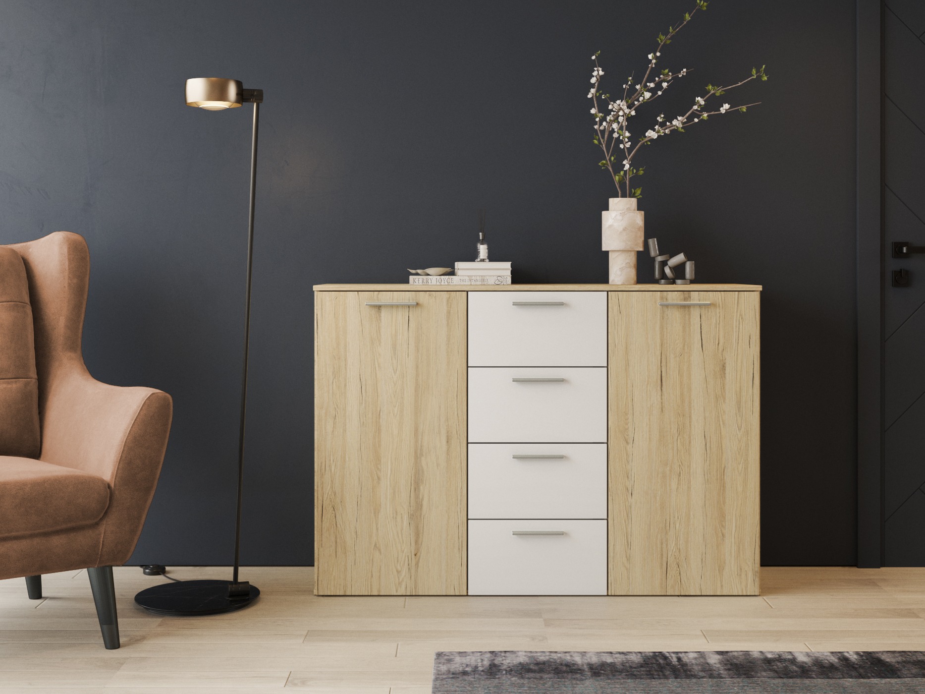 Kumode Melvele 101 (Sanremo ozols + Balts)