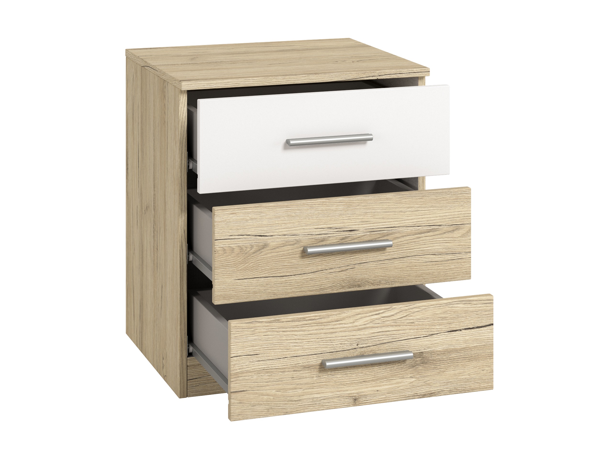 Прикроватная тумбочка Melvele 100 (Сан Ремо дуб + Белый)