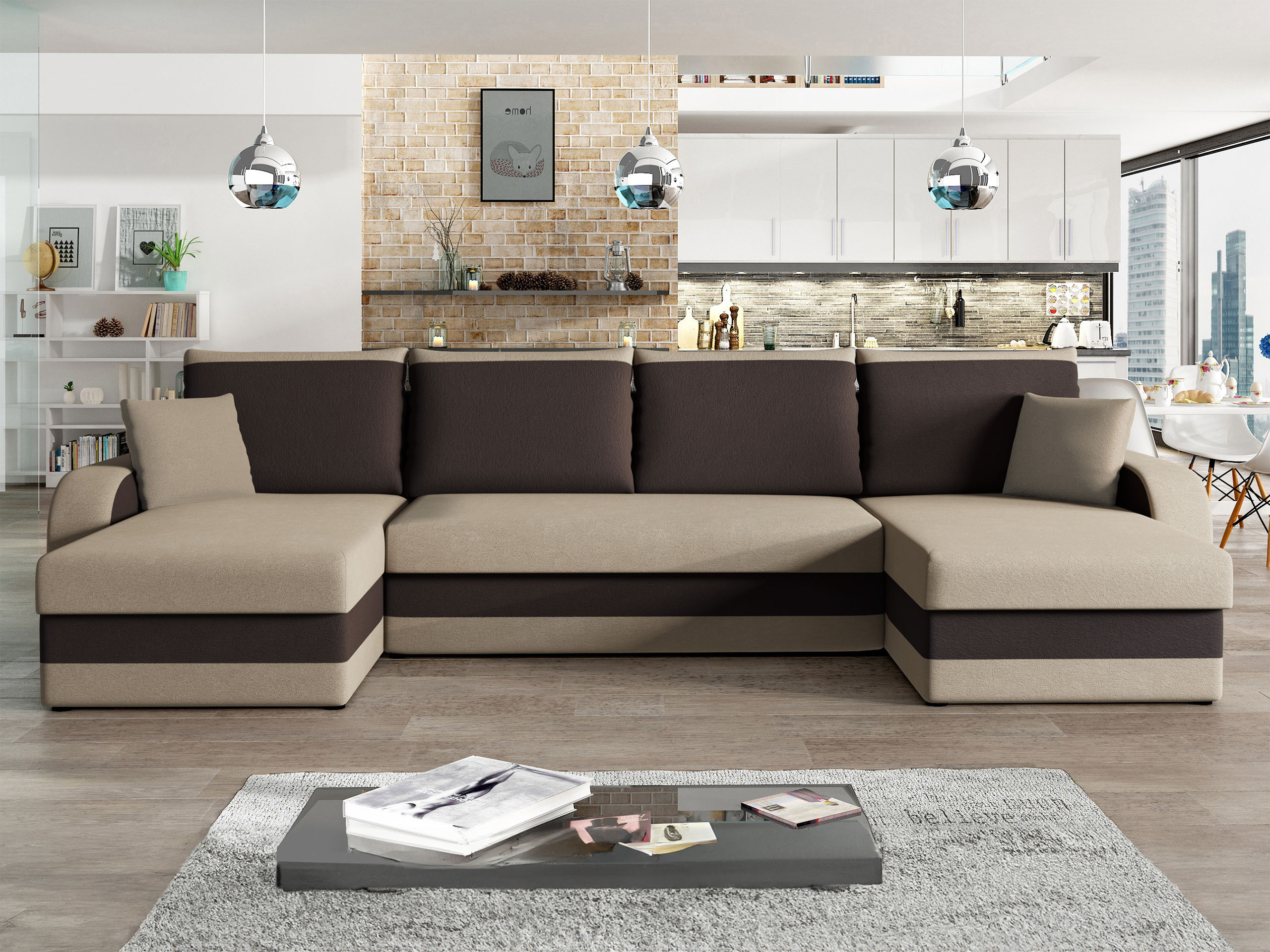 Stūra dīvāns Comfivo Melissa IV (Alova 07 + Alova 68)