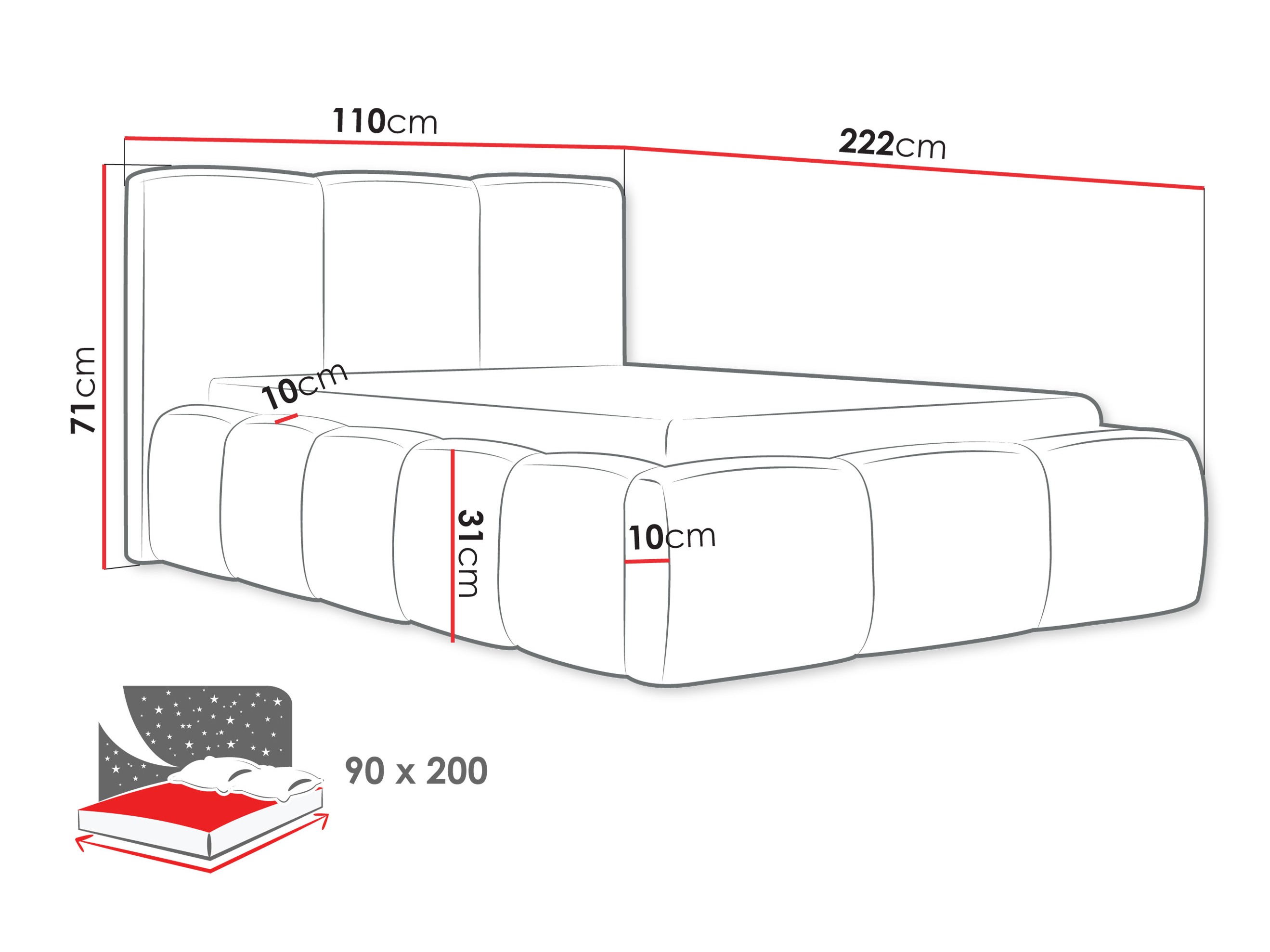 Кровать TrendyNest 118 (Kronos 09)