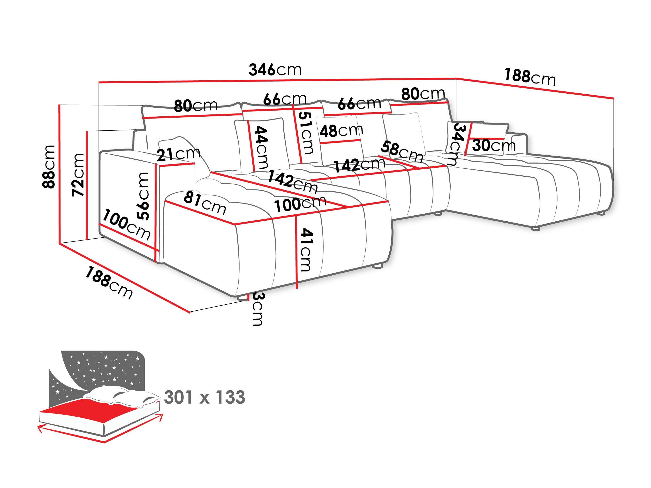 Stūra dīvāns Bountiful 105 (Velo 623)