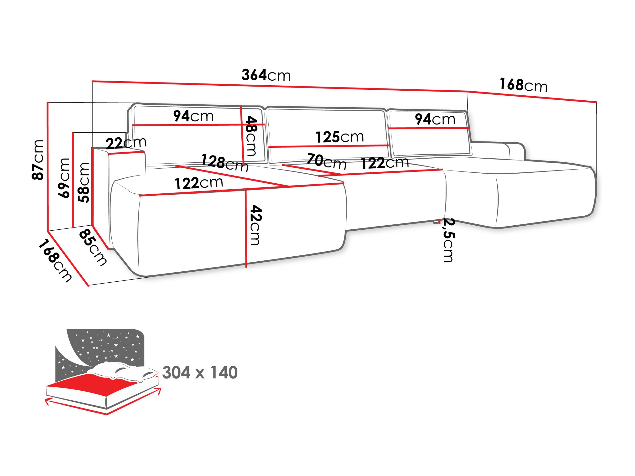 Угловой диван Bountiful 106 (Velo 633)