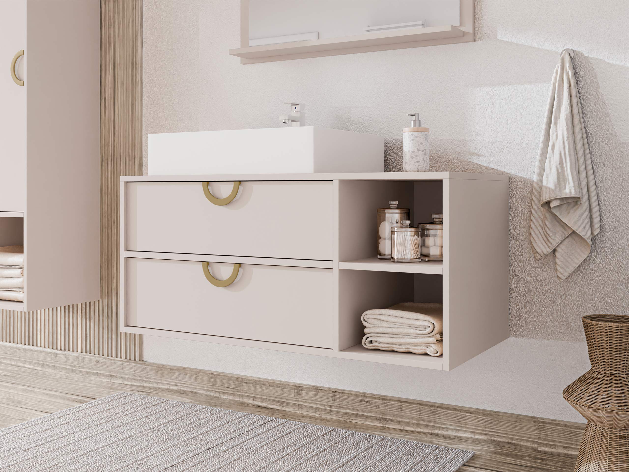 Piekarams vannas istabas skapītis izlietnei Sodalis (Kašmirs)