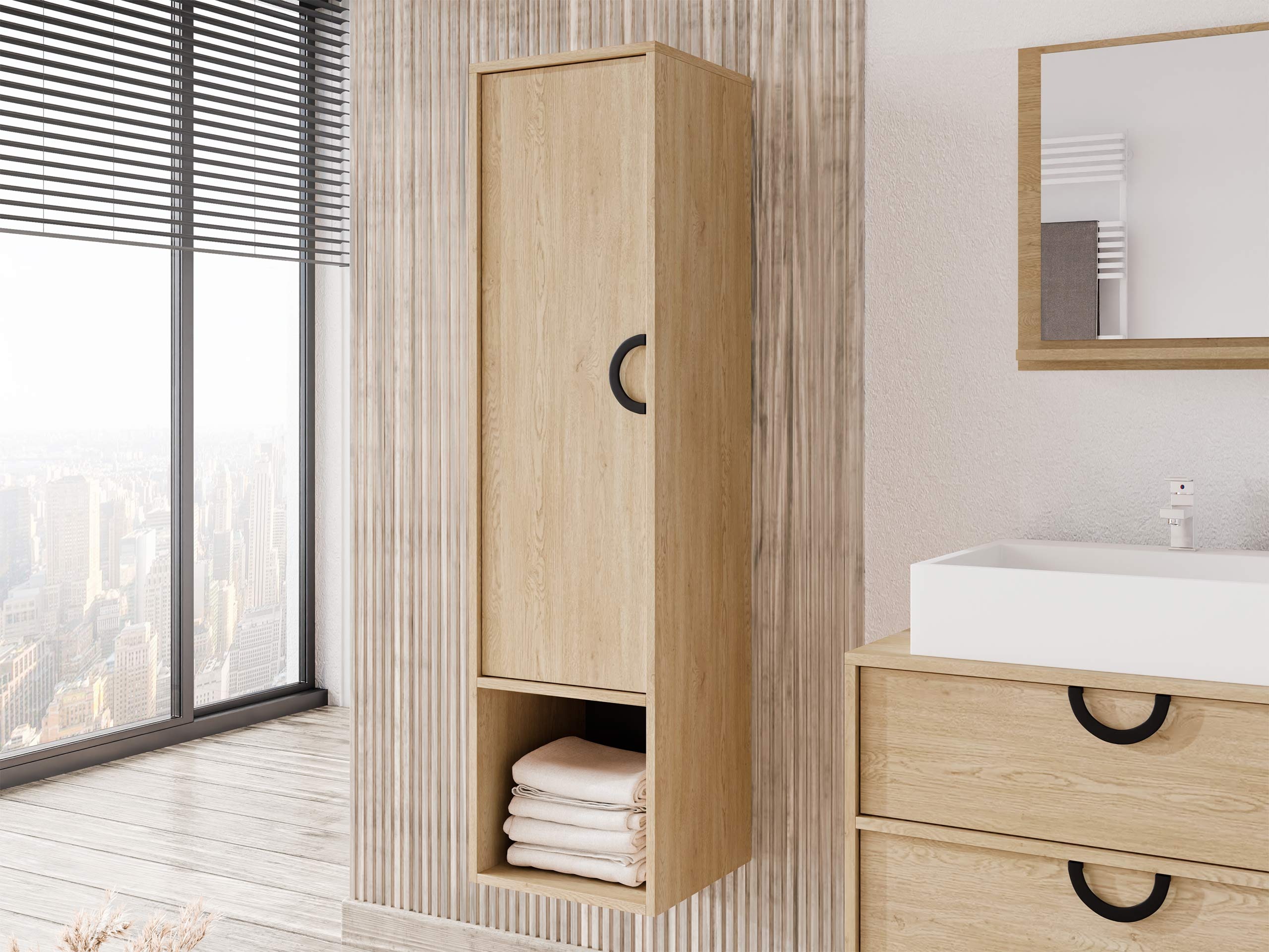 Piekarams vannas istabas skapītis Providence 194 (Ozols)