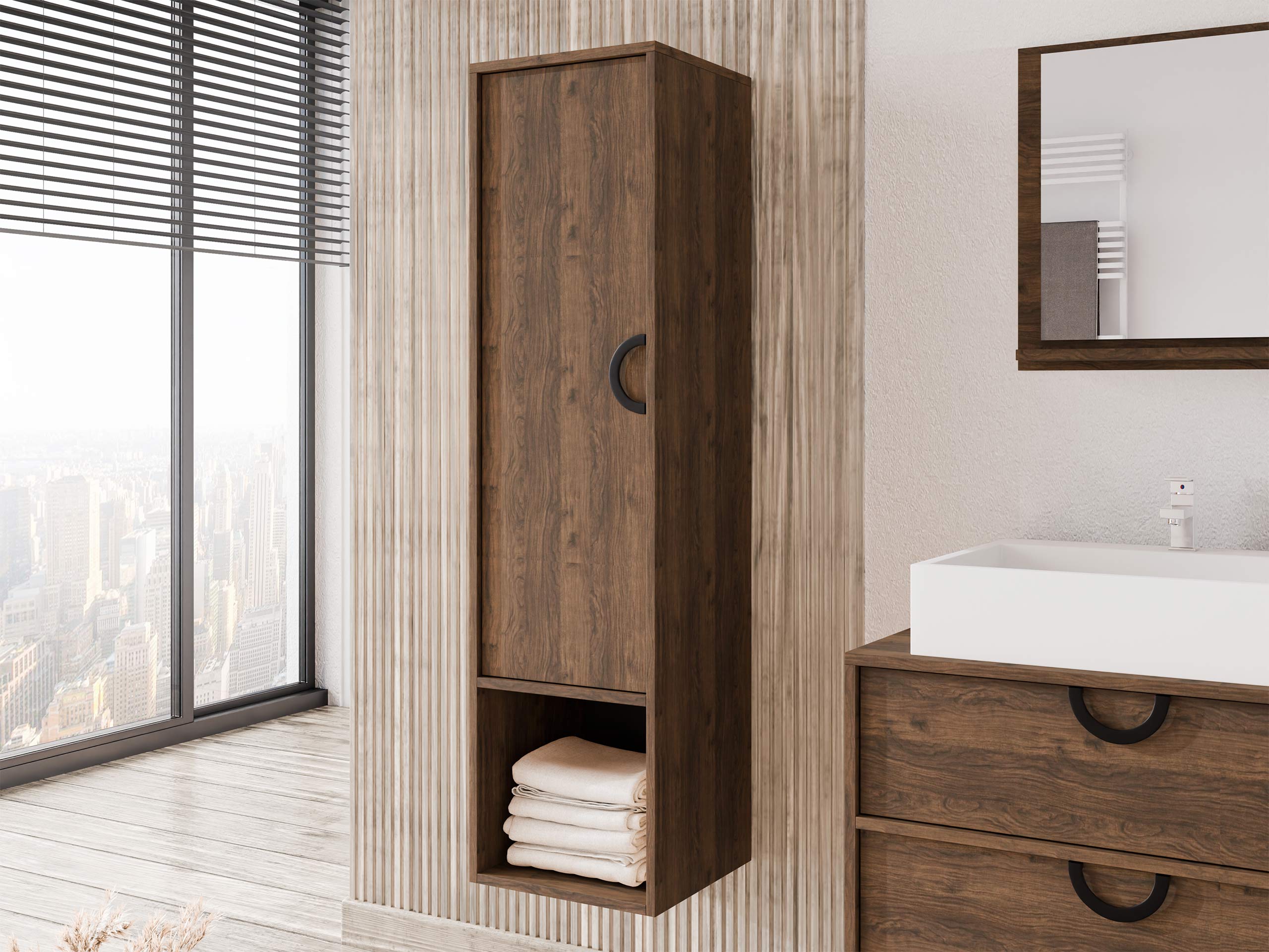 Piekarams vannas istabas skapītis Providence 194 (Riekstkoks)