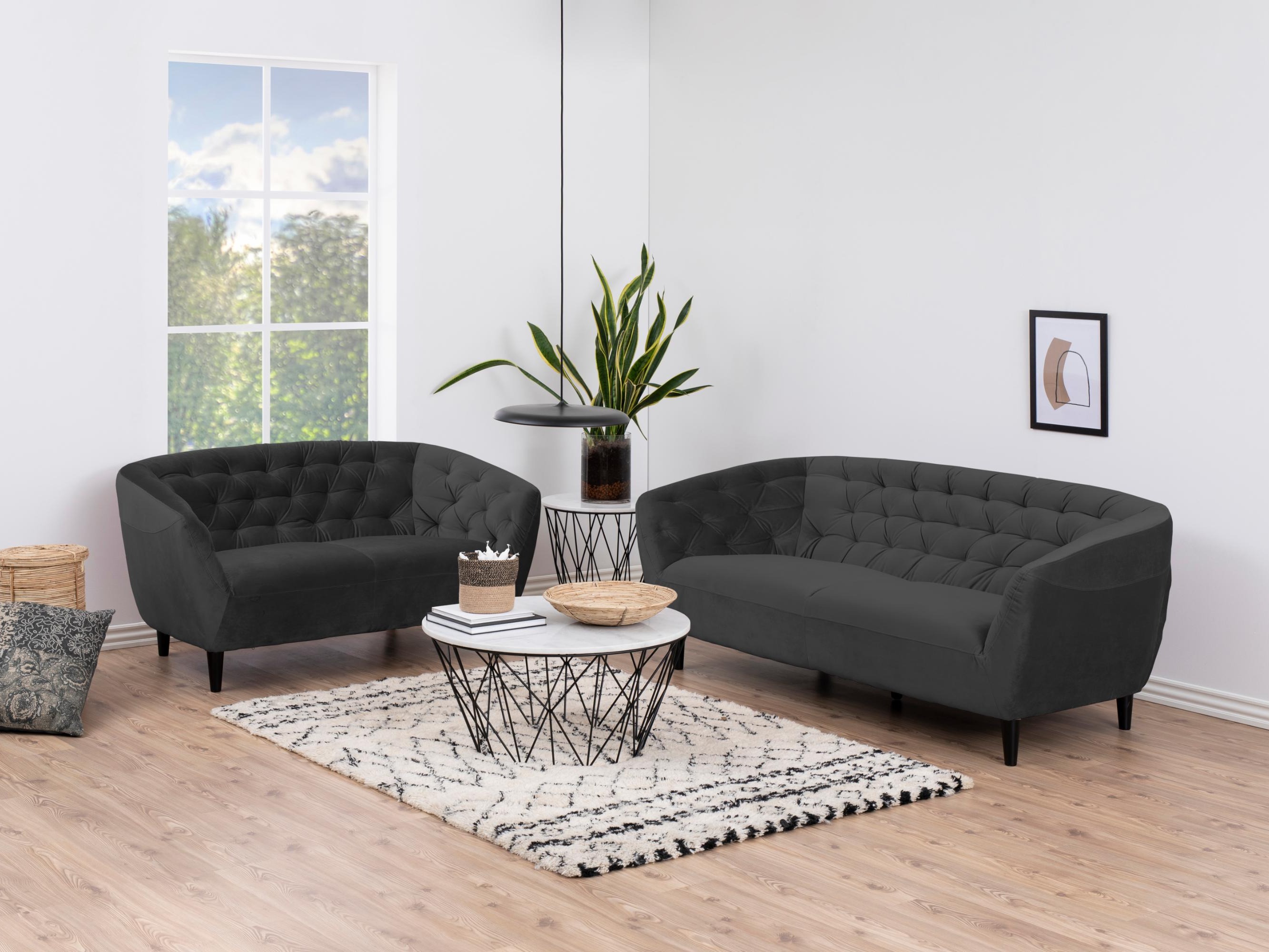 Chesterfield dīvāns Norsica 232 (Tumši pelēks)