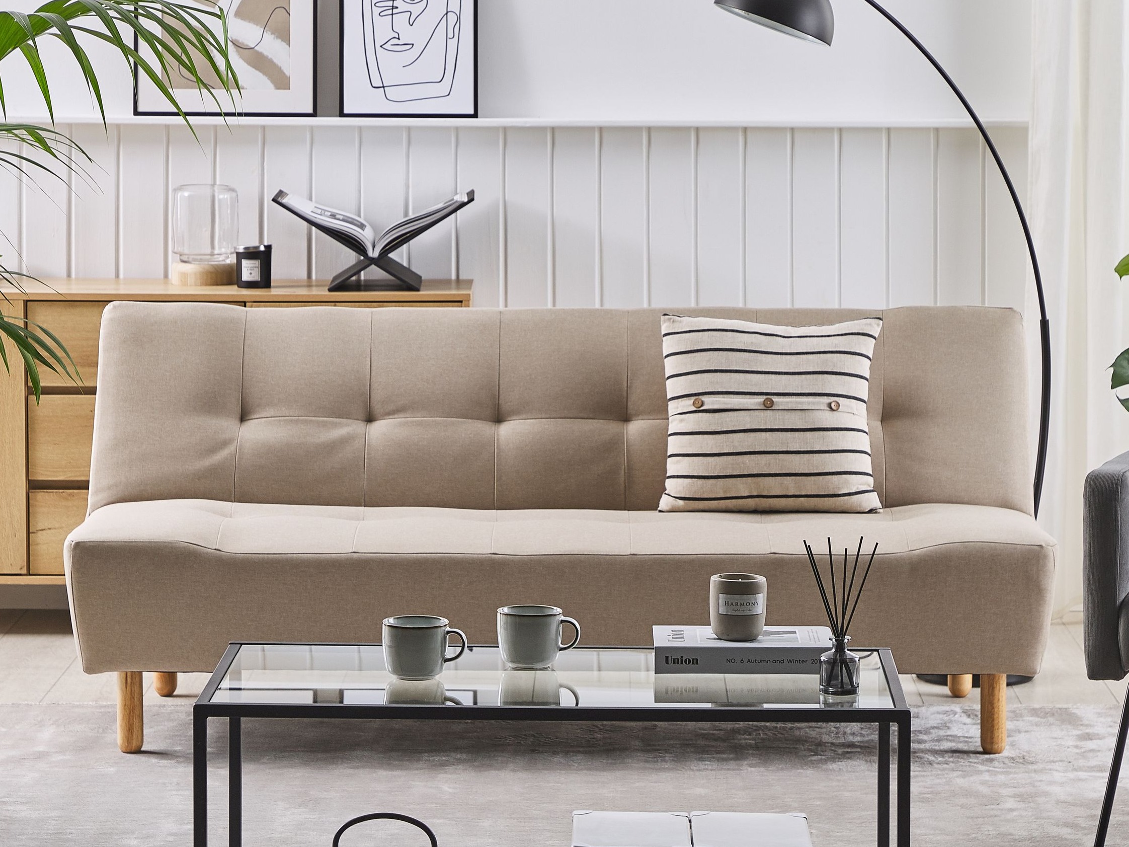 Dīvāns gulta Berwyn 1550 (Bēšs)