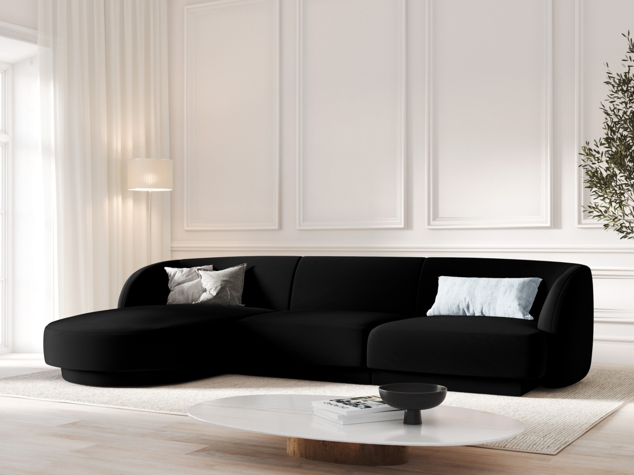 Moduļu stūra dīvāns Tivlomi 102 (Bluvel 19)